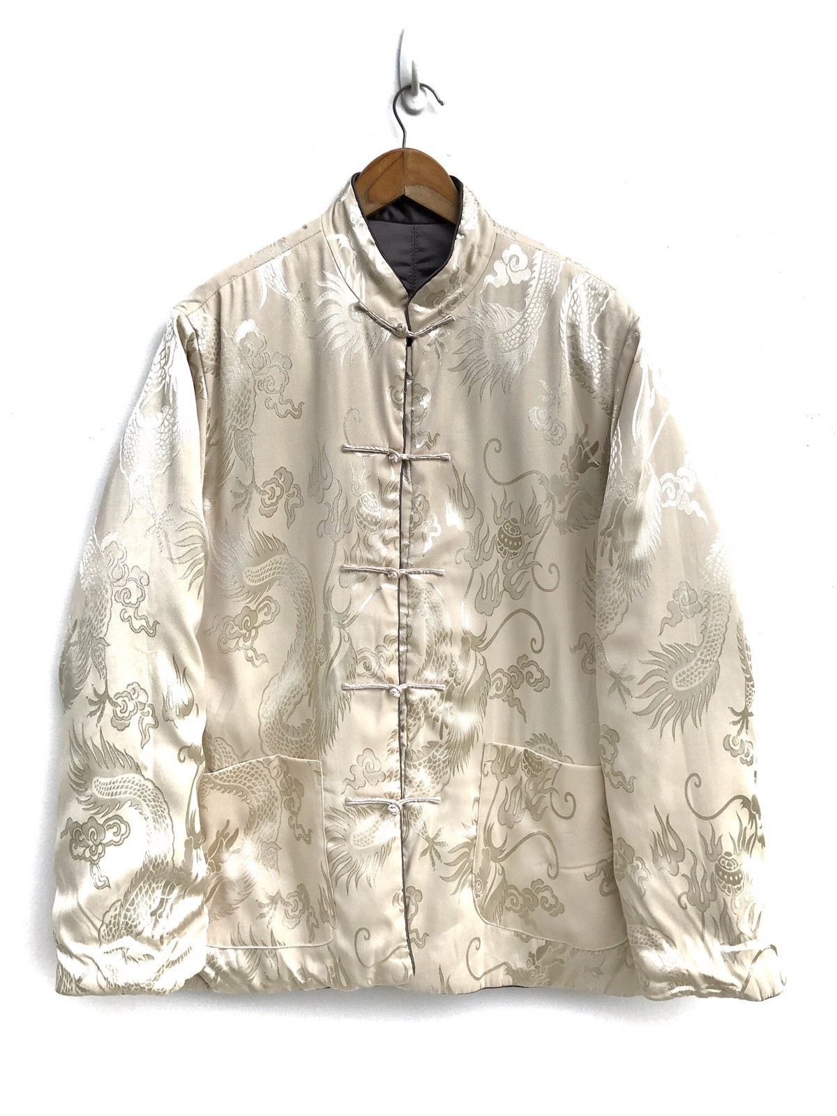 Japanese Brand Vintage Silk Dragon Embroidered Reversible Cheongsam Size US L / EU 52-54 / 3 - 2 Thumbnail