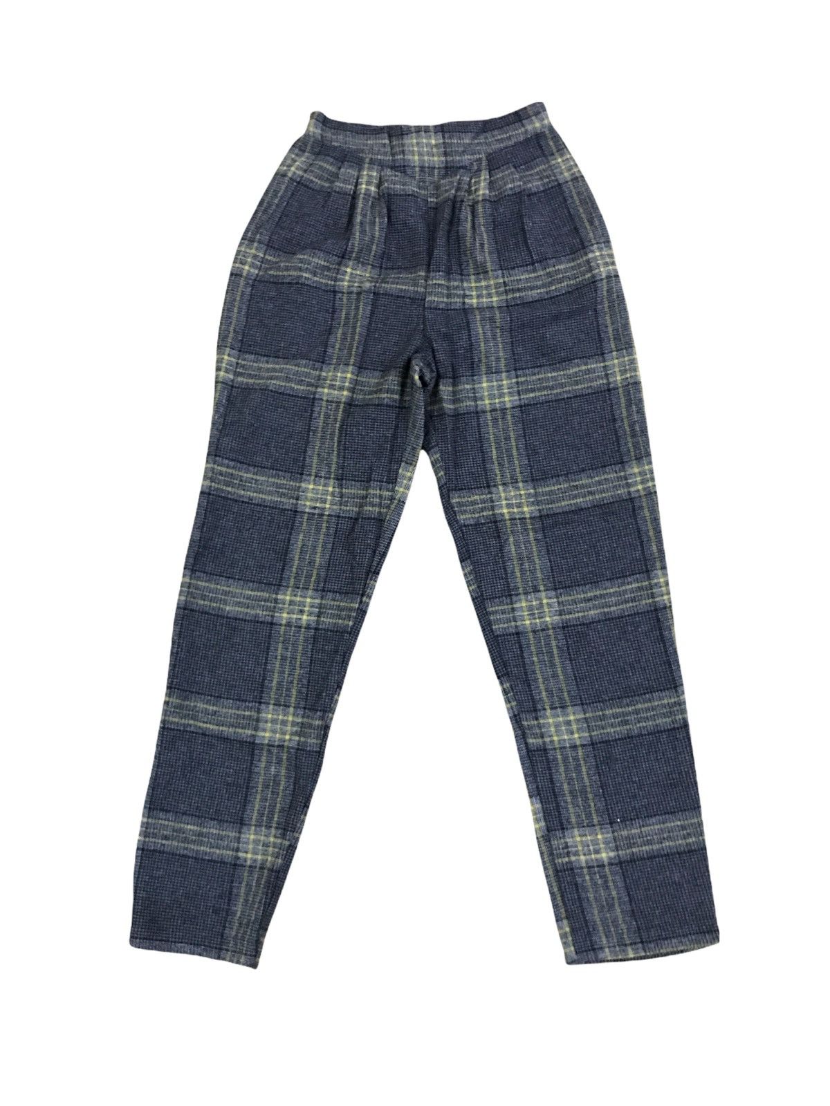 image of Made In Usa Jack Ny Wool High Waist Pants in Checkered, Men's (Size 26)