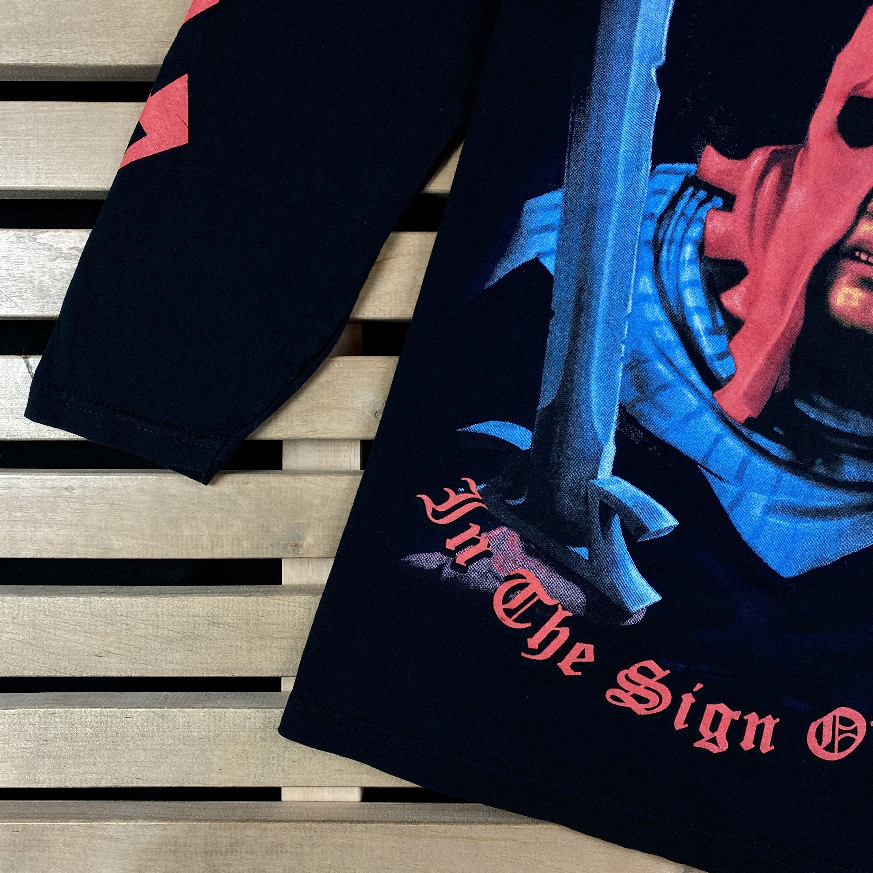 Band Tees × Vintage Vintage T Shirt Long Sleeve Sodom In The Sign Of Coil Size US L / EU 52-54 / 3 - 3 Thumbnail