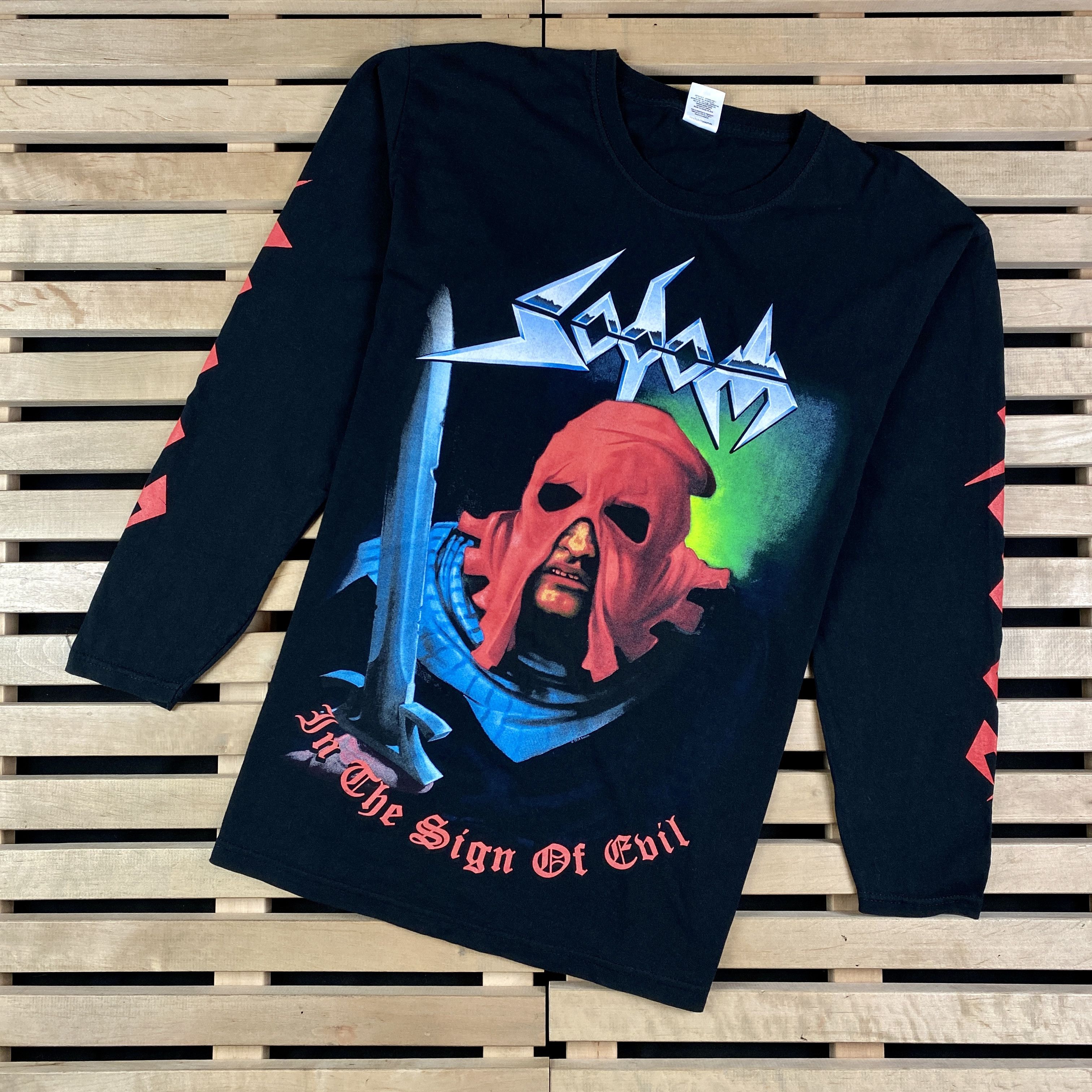 Band Tees × Vintage Vintage T Shirt Long Sleeve Sodom In The Sign Of Coil Size US L / EU 52-54 / 3 - 1 Thumbnail