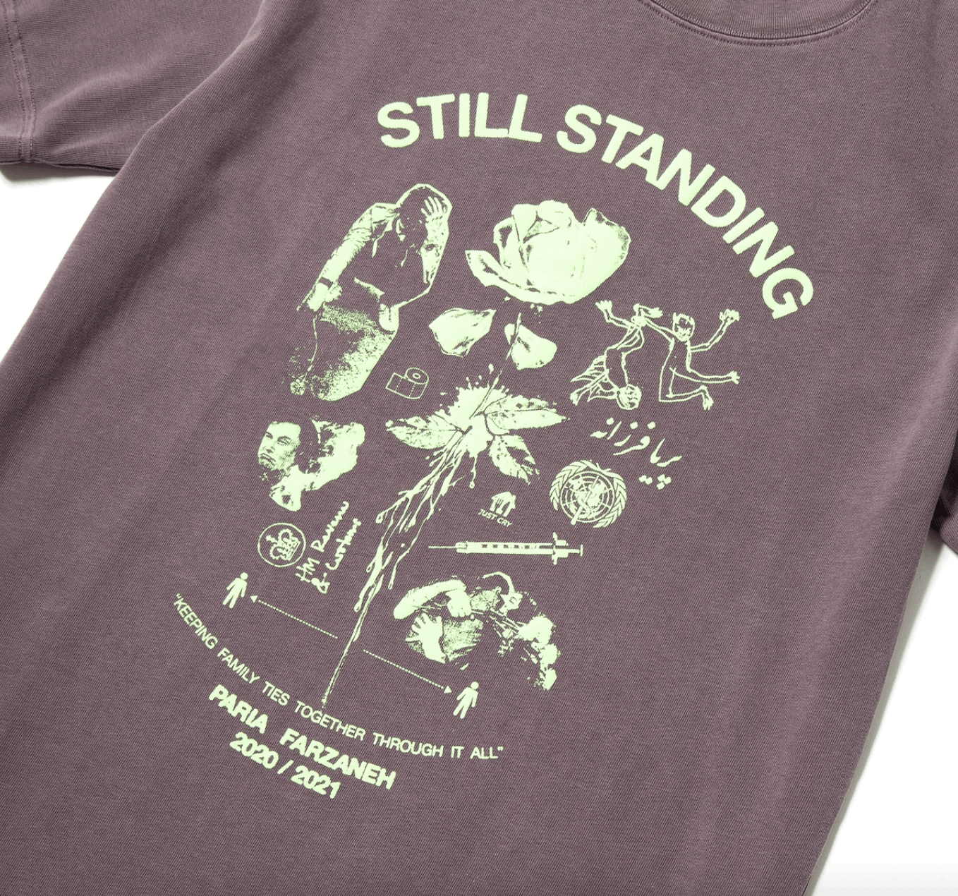 Paria Farzaneh 💚 Paria Farzaneh Still Standing Berry T-Shirt Large NEW Size US L / EU 52-54 / 3 - 3 Thumbnail