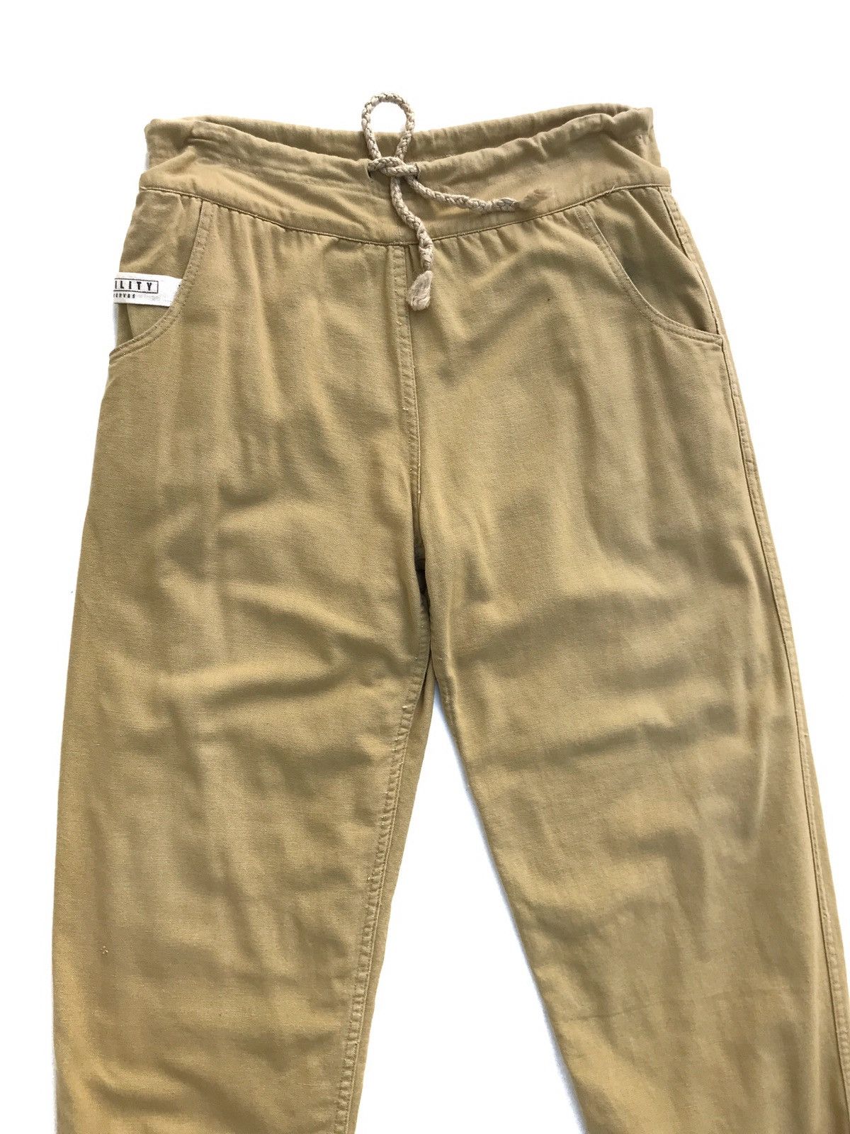 Japanese Brand Utility Canvas Wide Leg Baggy Minimalist Made in USA Pants Size US 33 - 3 Thumbnail
