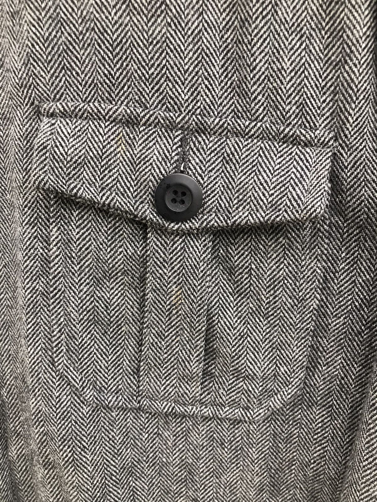 21 Men 21 Men Grey Herringbone Wool Bomber Jacket Size US M / EU 48-50 / 2 - 5 Thumbnail