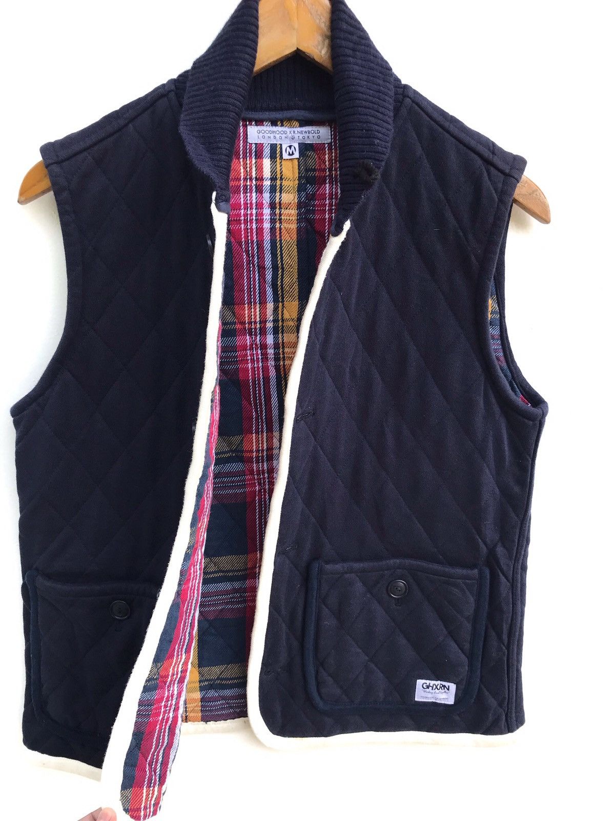 Goodhood × R.Newbold Goodhood X R.Newbold Navy Vest Tartan Checkered Jacket Size US M / EU 48-50 / 2 - 2 Thumbnail