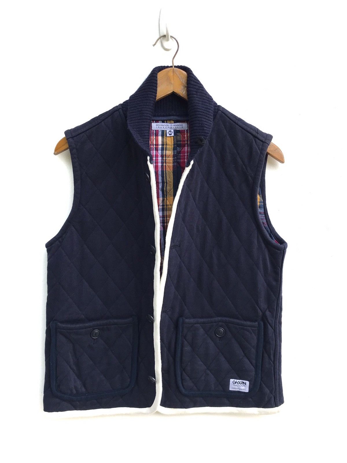 Goodhood X Navy Vest Tartan Checkered Jacket