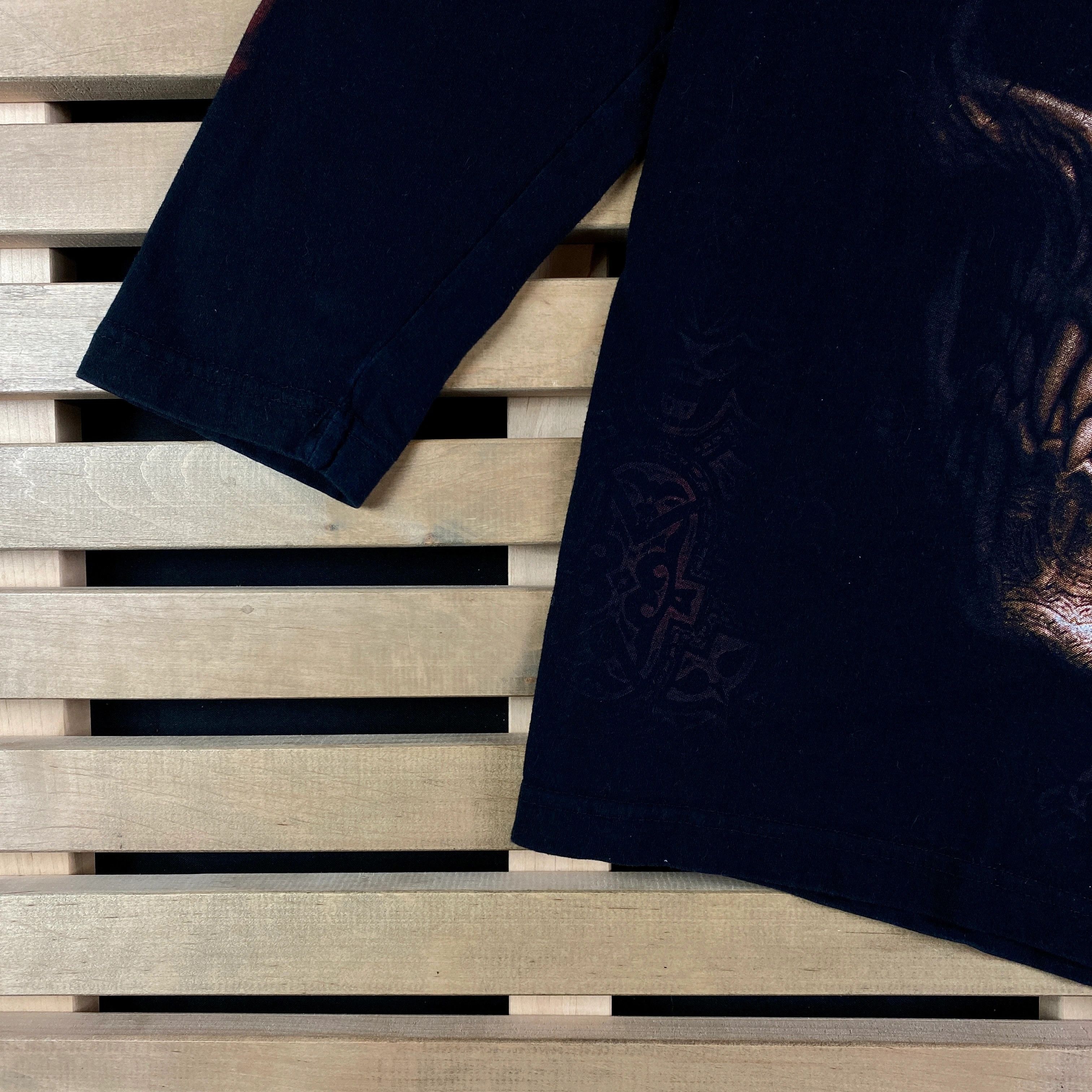 Band Tees × Vintage Mens Vintage Rock Tees Spiral Skull Big Print Size M Size US M / EU 48-50 / 2 - 3 Thumbnail