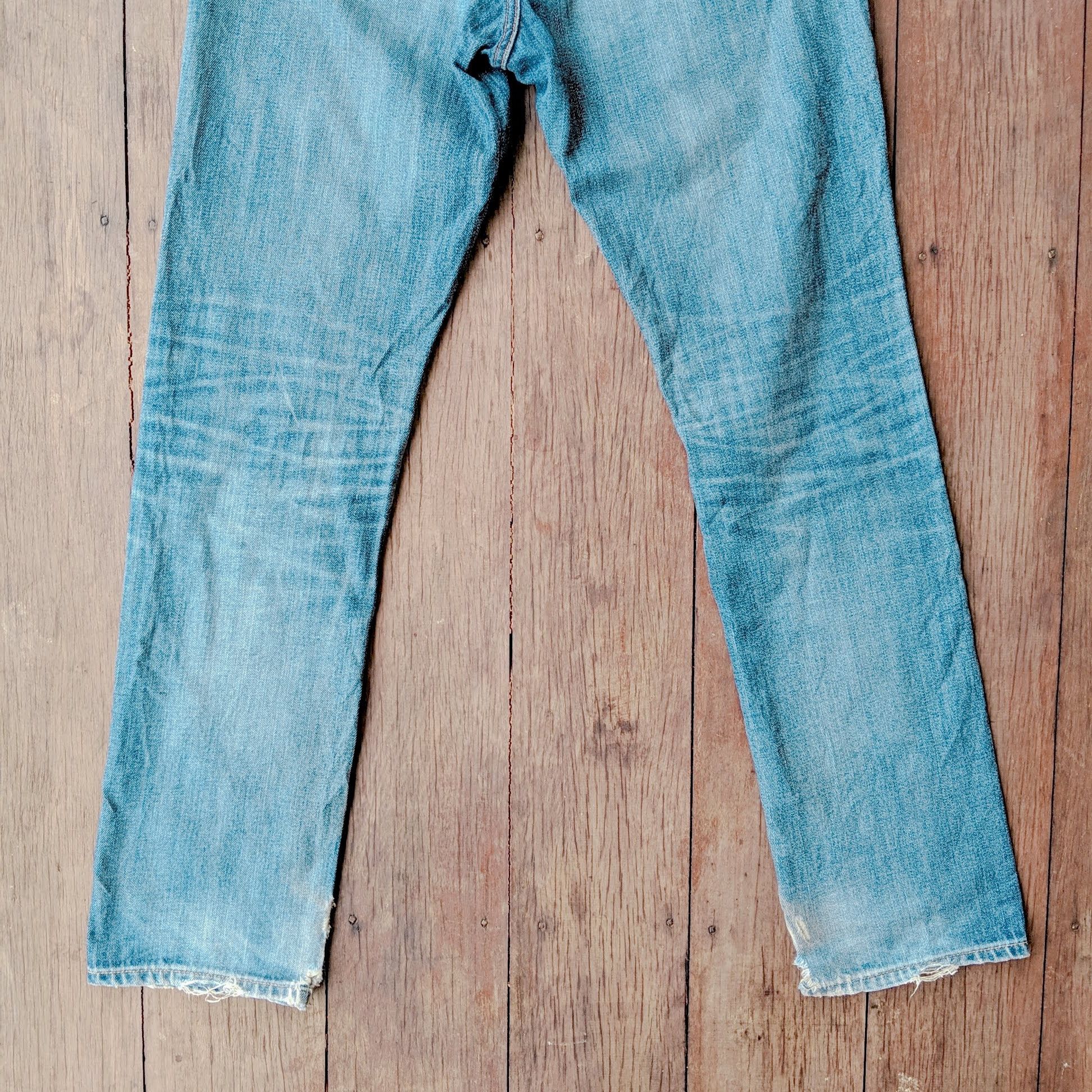Japanese Brand × Jean × Vintage W30 Vintage Japanese Distressed Faded Denim Jeans Pants Size US 30 / EU 46 - 10 Thumbnail