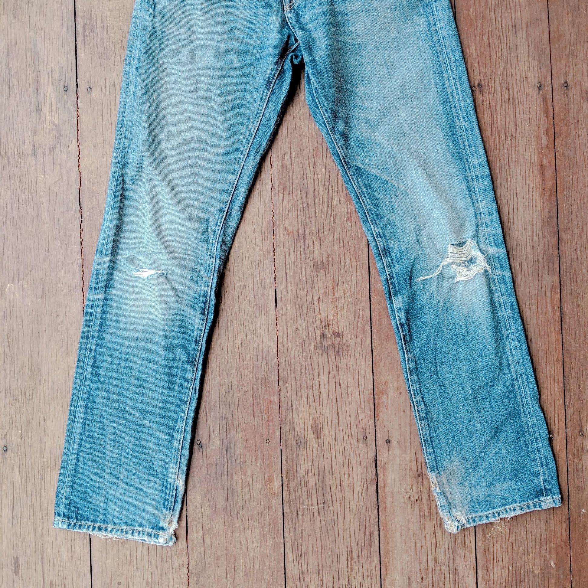 Japanese Brand × Jean × Vintage W30 Vintage Japanese Distressed Faded Denim Jeans Pants Size US 30 / EU 46 - 7 Thumbnail