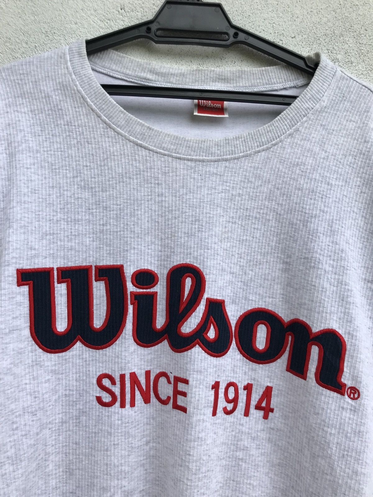 Wilson Vintage Wilson crewneck Pullover Sweatshirt Size US L / EU 52-54 / 3 - 3 Thumbnail