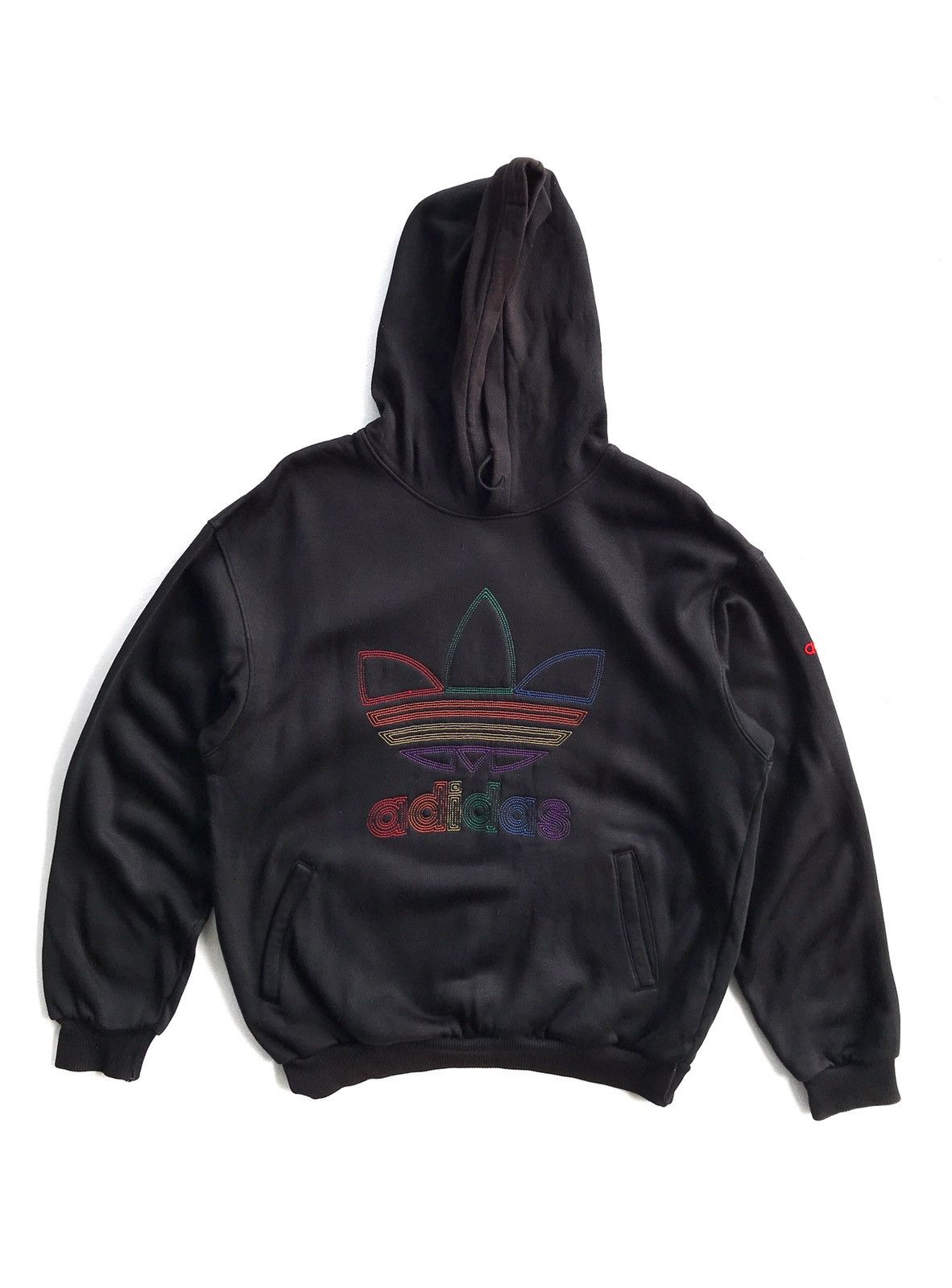 Adidas Vintage 90s Adidas Big Logo Colourful Hoodie Sweatshirt Size US M / EU 48-50 / 2 - 1 Thumbnail