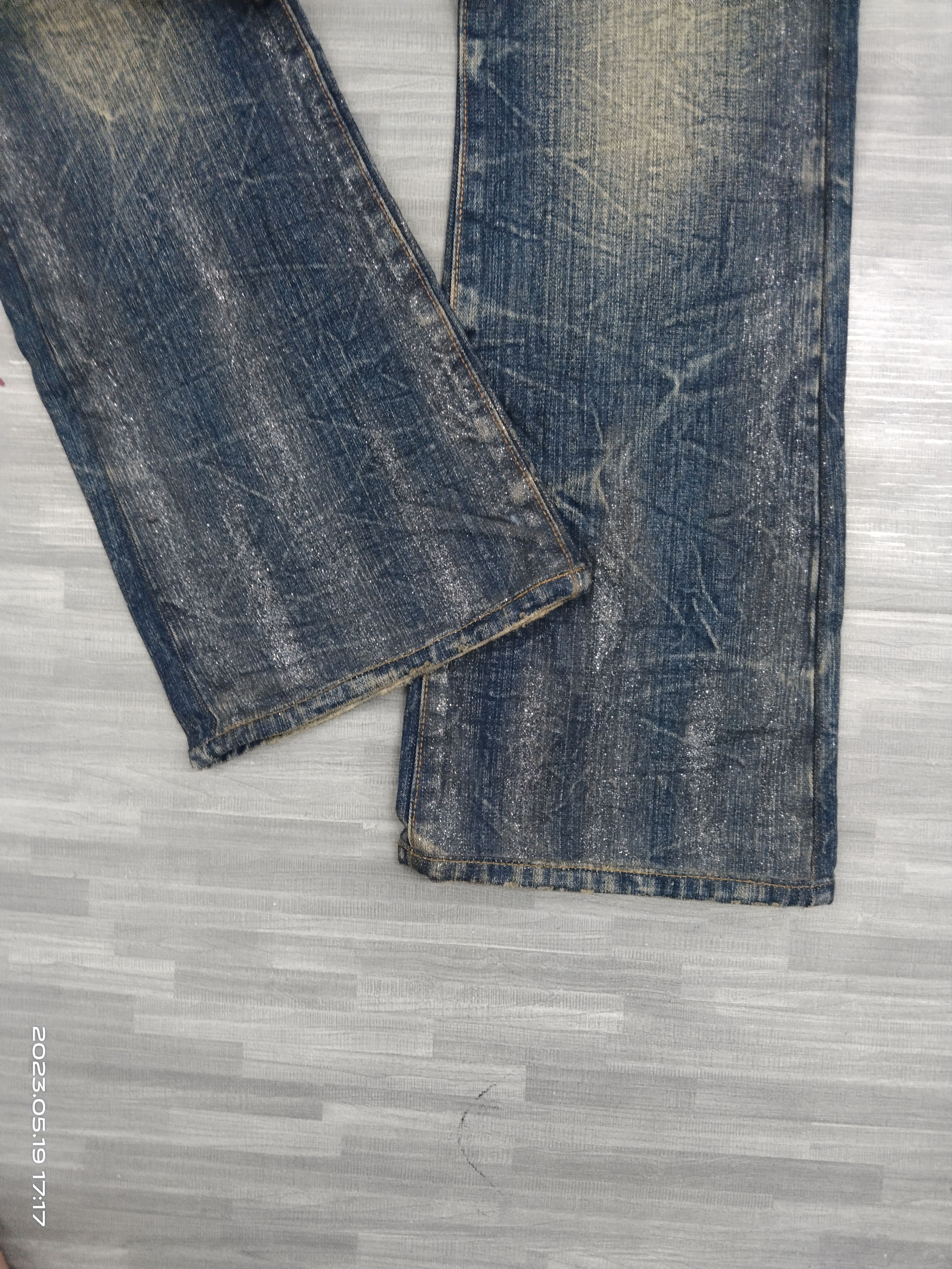 Rusty FLARE RUSTY RIPED B.S RAW LIMITED DENIM PANTS Size US 30 / EU 46 - 6 Thumbnail