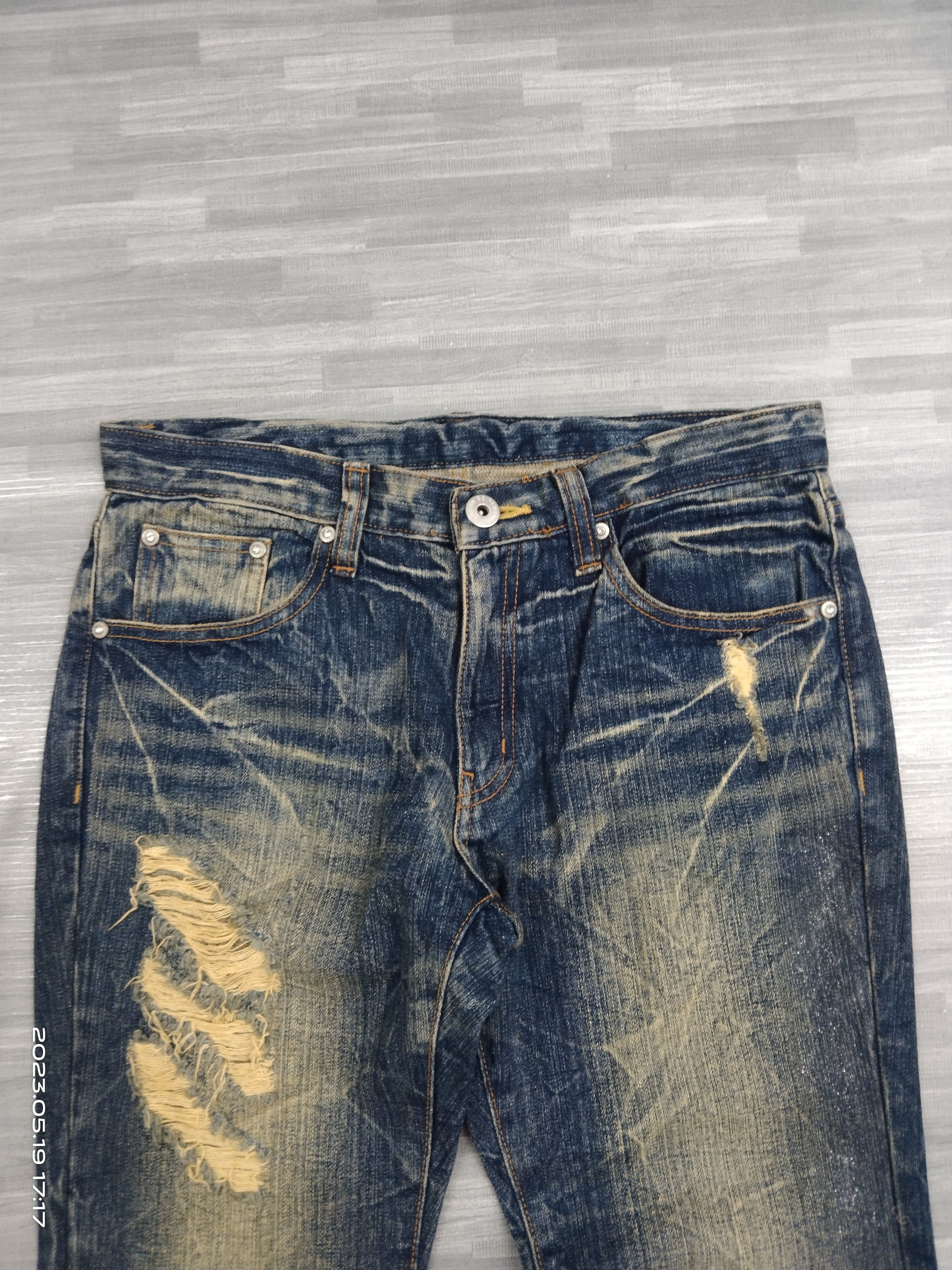 Rusty FLARE RUSTY RIPED B.S RAW LIMITED DENIM PANTS Size US 30 / EU 46 - 4 Thumbnail