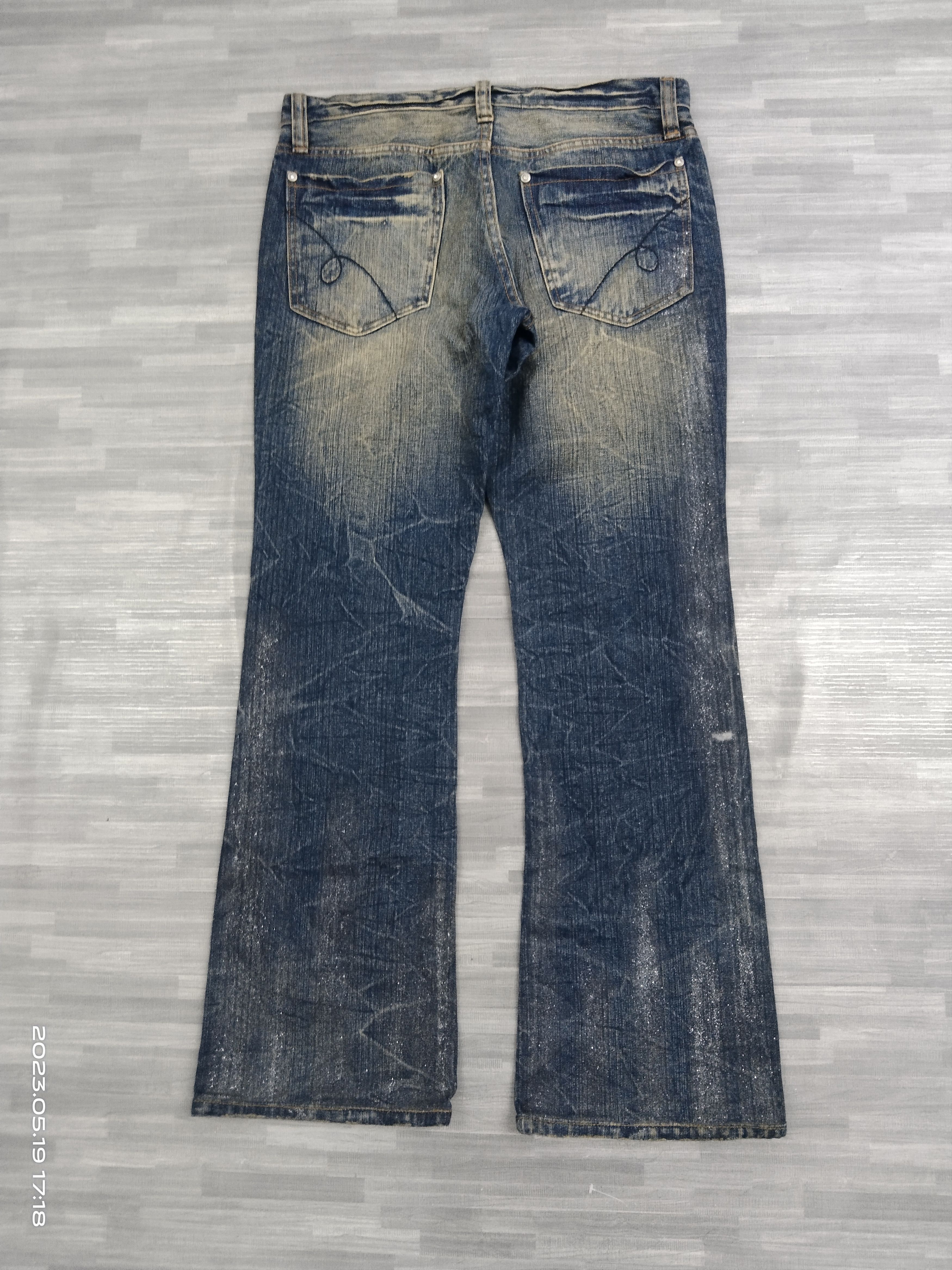 Rusty FLARE RUSTY RIPED B.S RAW LIMITED DENIM PANTS Size US 30 / EU 46 - 3 Thumbnail