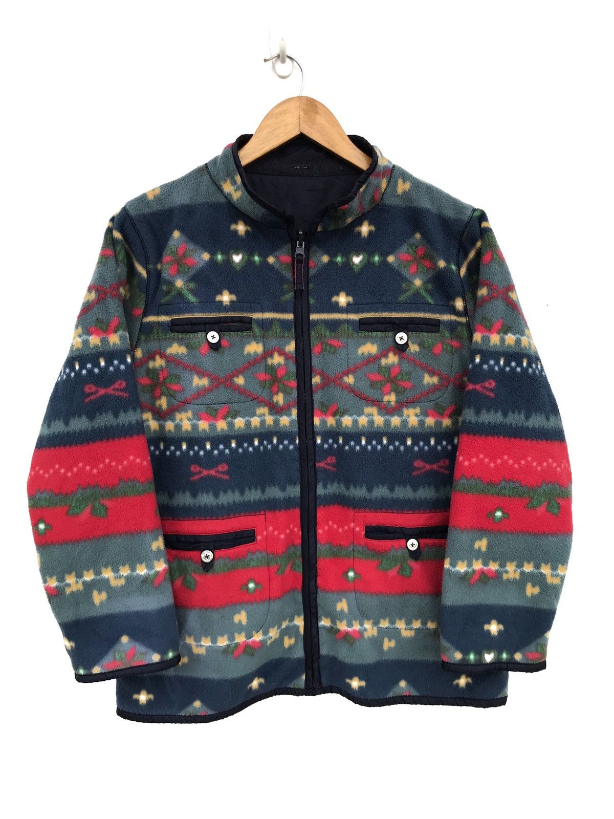 Japanese Brand × Kapital Reversible Japan Brand Fleece Nylon Jacket Kapital Style Size US S / EU 44-46 / 1 - 1 Thumbnail