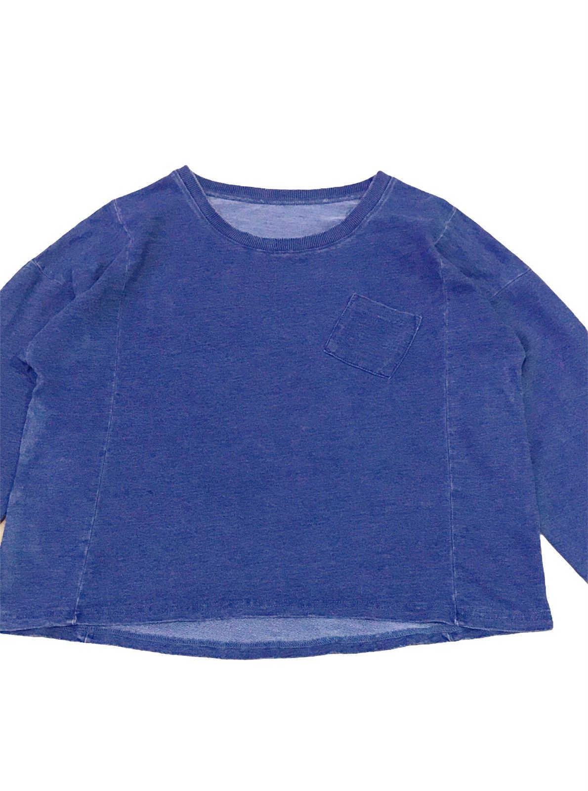 Indigo Japan Indigo Distressed Pocket Sweatshirt Size US S / EU 44-46 / 1 - 3 Thumbnail