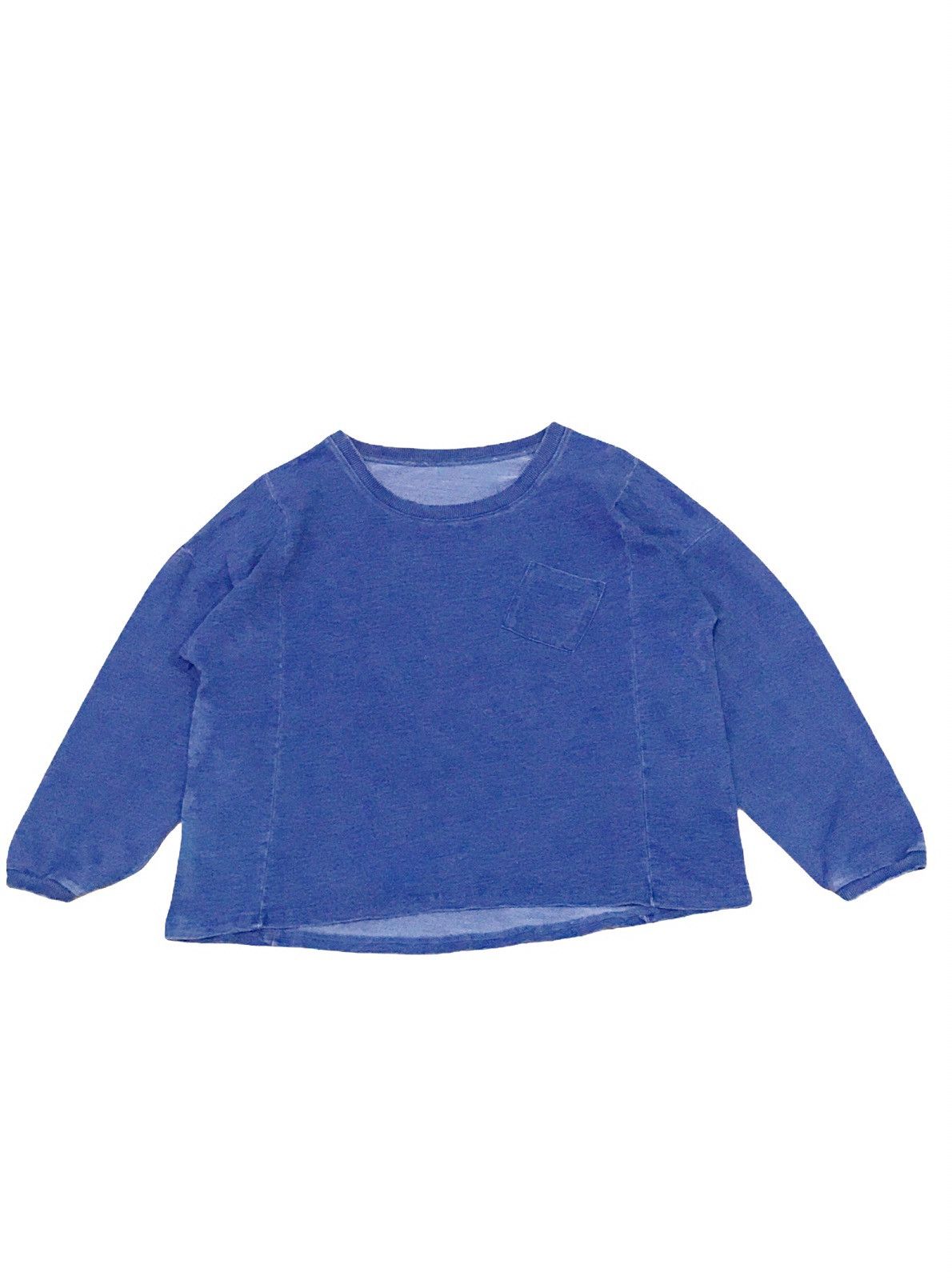 Indigo Japan Indigo Distressed Pocket Sweatshirt Size US S / EU 44-46 / 1 - 1 Thumbnail