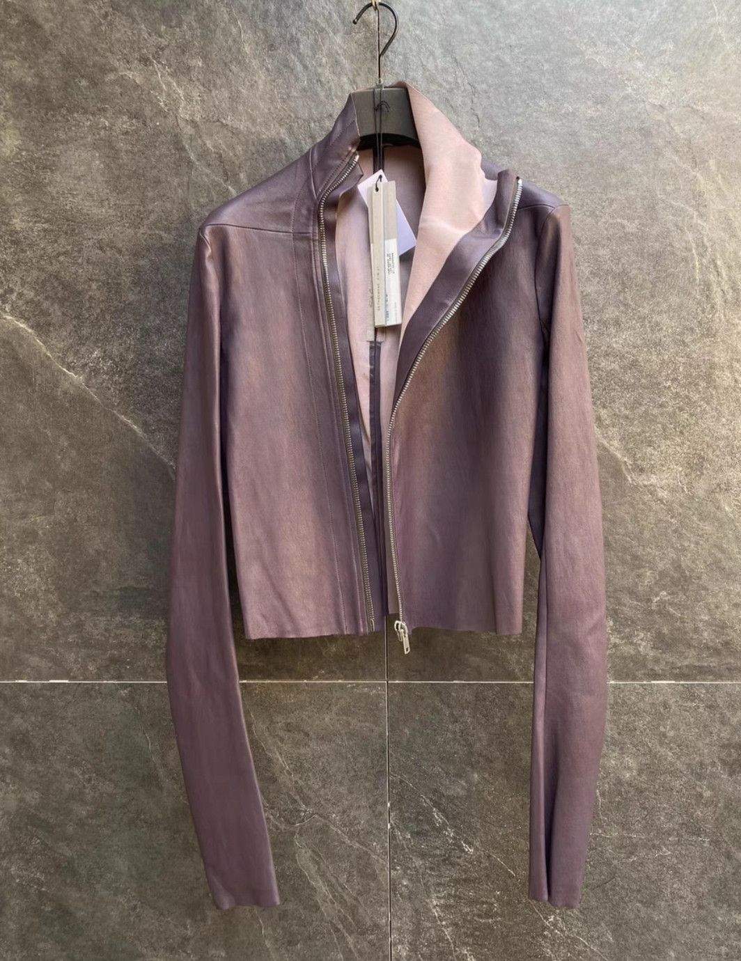 Rick Owens Rick Owens Show Style Purple lambskin leather jacket Size US M / EU 48-50 / 2 - 3 Thumbnail