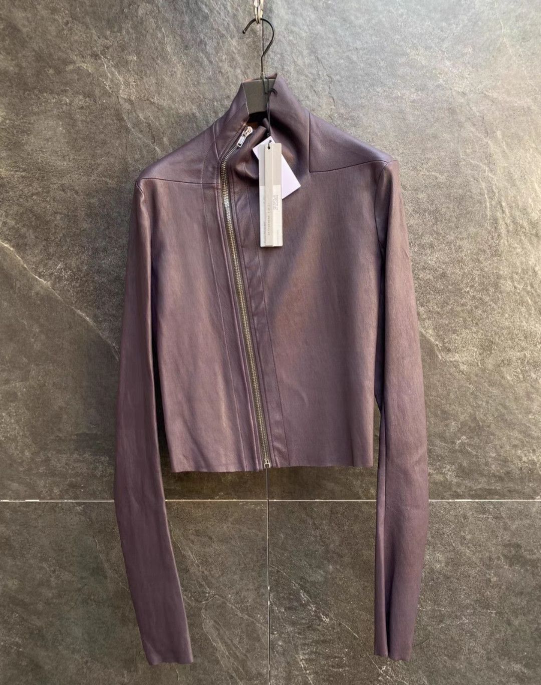 Rick Owens Rick Owens Show Style Purple lambskin leather jacket Size US M / EU 48-50 / 2 - 1 Thumbnail