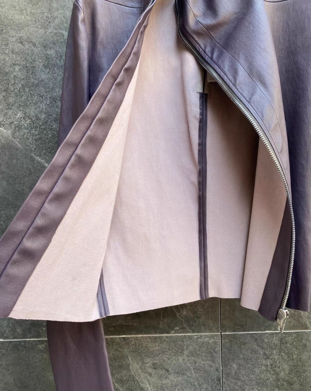 Rick Owens Rick Owens Show Style Purple lambskin leather jacket Size US M / EU 48-50 / 2 - 5 Thumbnail