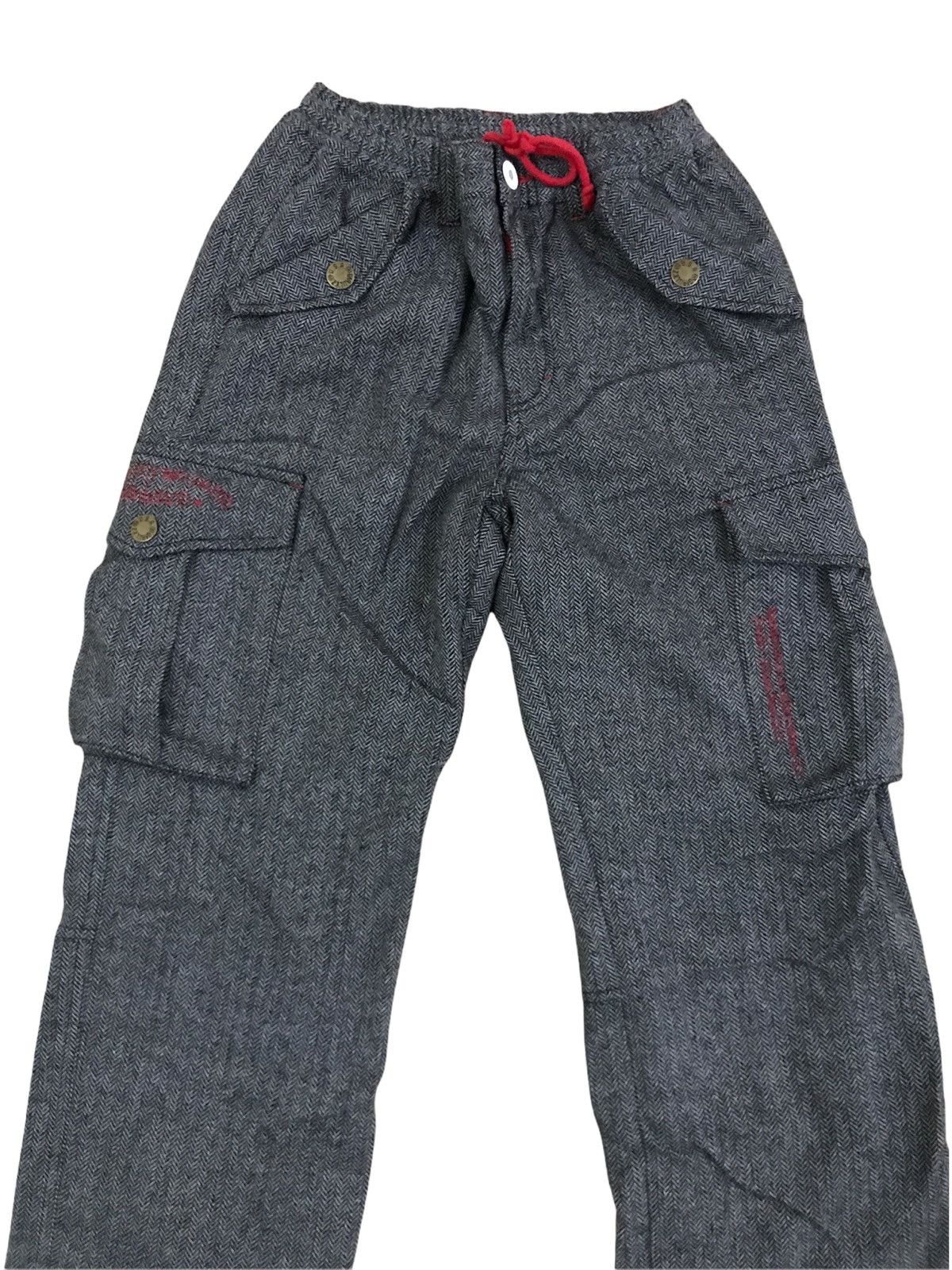 Japanese Brand Japanese Brand G Rulez Studio Cargo Wool Herringbone Pants Size US 27 - 4 Thumbnail