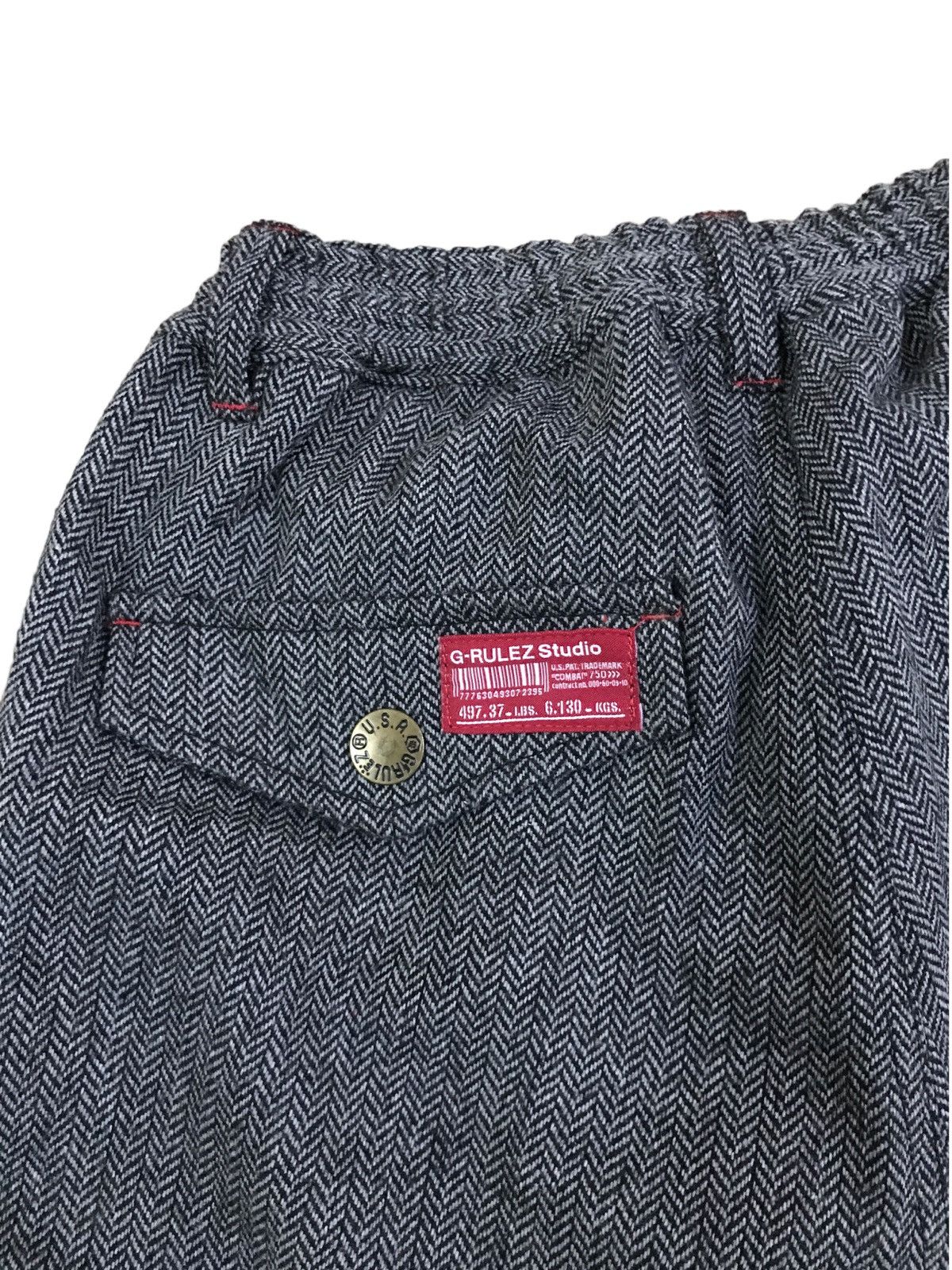 Japanese Brand Japanese Brand G Rulez Studio Cargo Wool Herringbone Pants Size US 27 - 7 Thumbnail