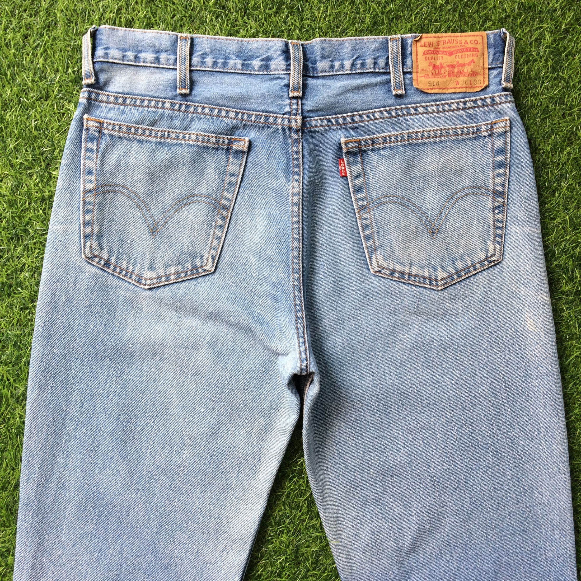 Levi's × Vintage Vintage Distressed Levis 516 Jeans #B-928 Size US 35 - 4 Thumbnail