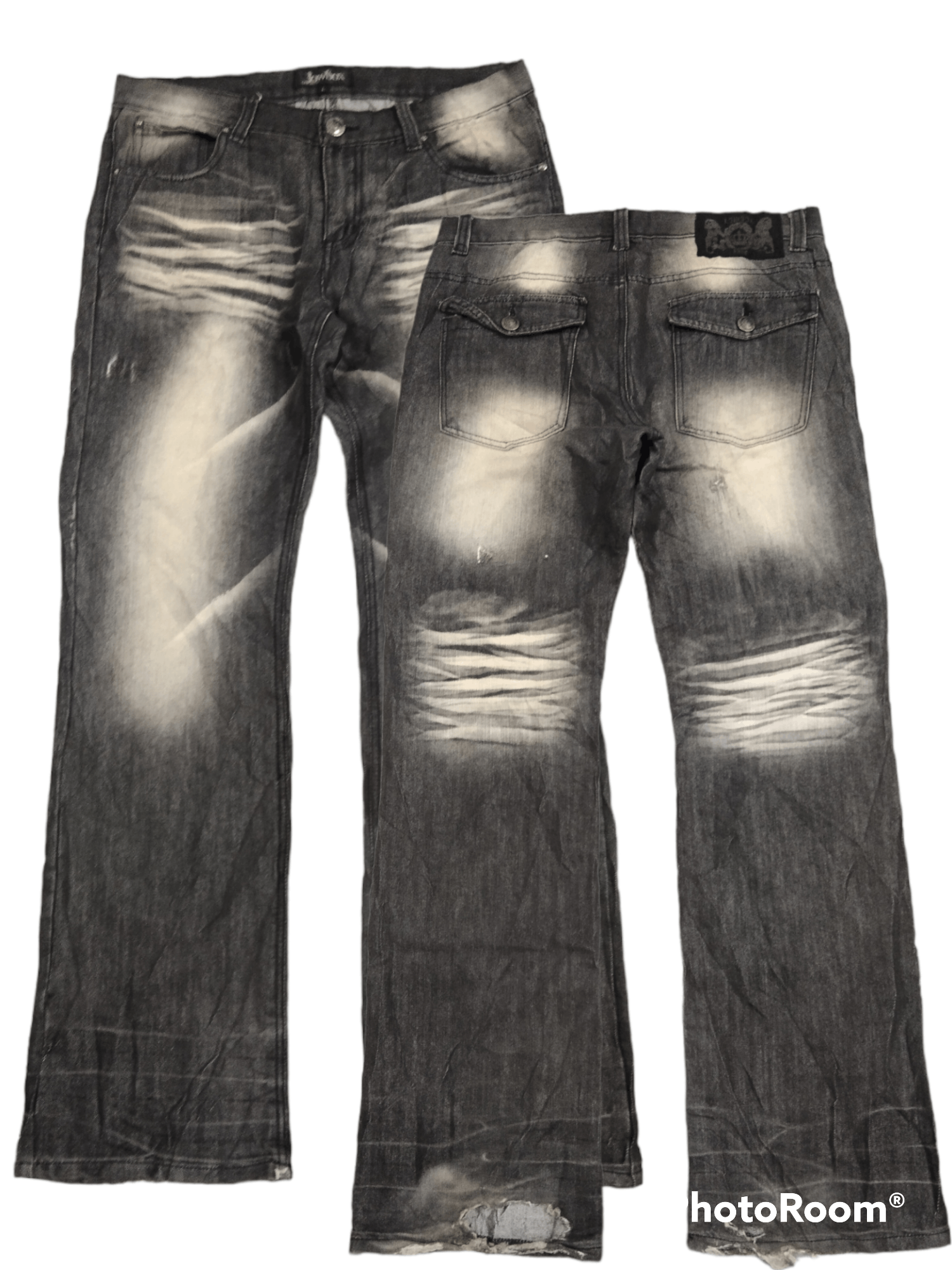 Japanese Brand FLARE RUSTY LOWBOX DENIM PANTS Size US 32 / EU 48 - 1 Thumbnail