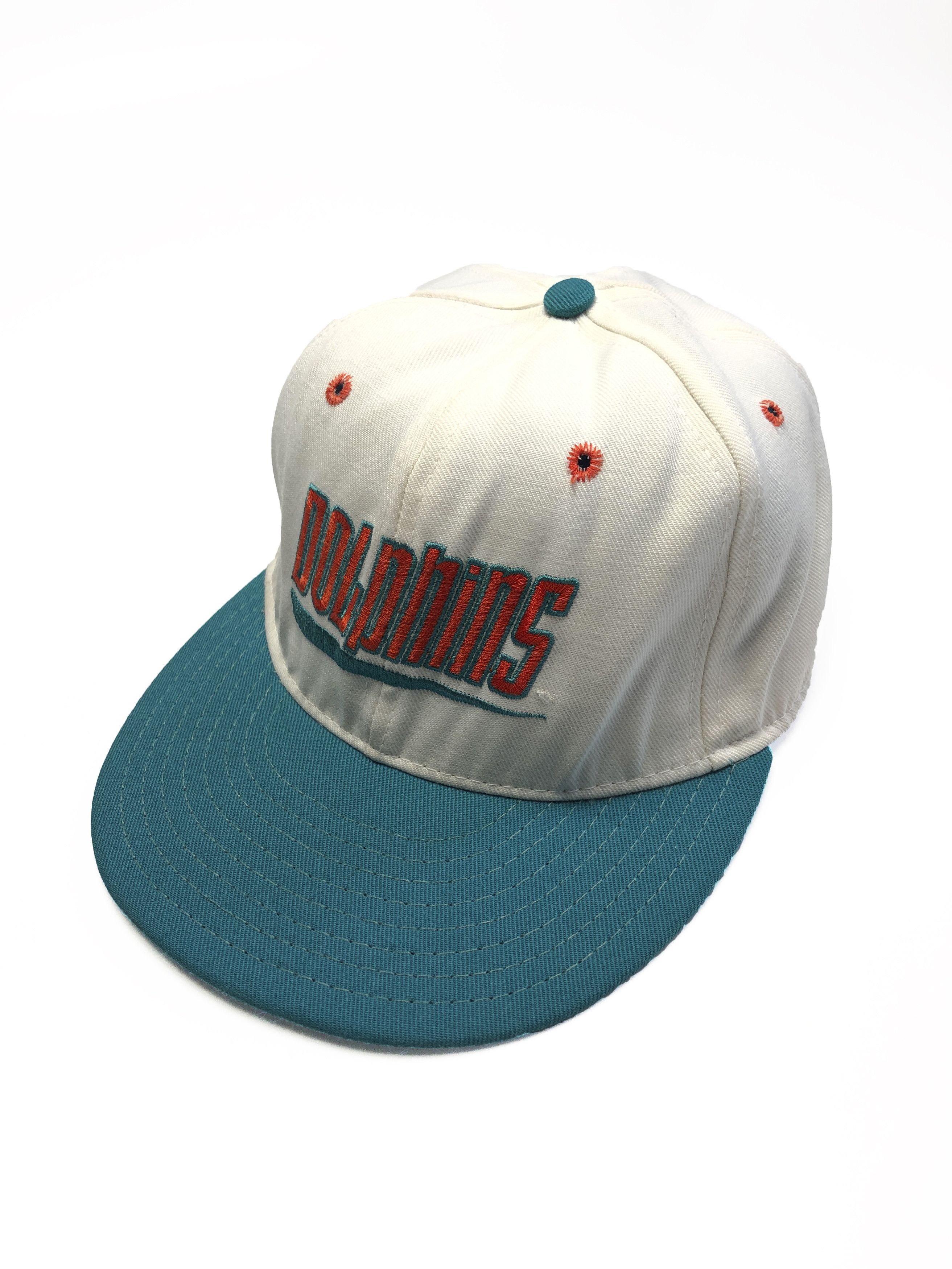 Vintage Miami Dolphins 80-90s Vintage by Double Logo NFL Fitted Cap ...