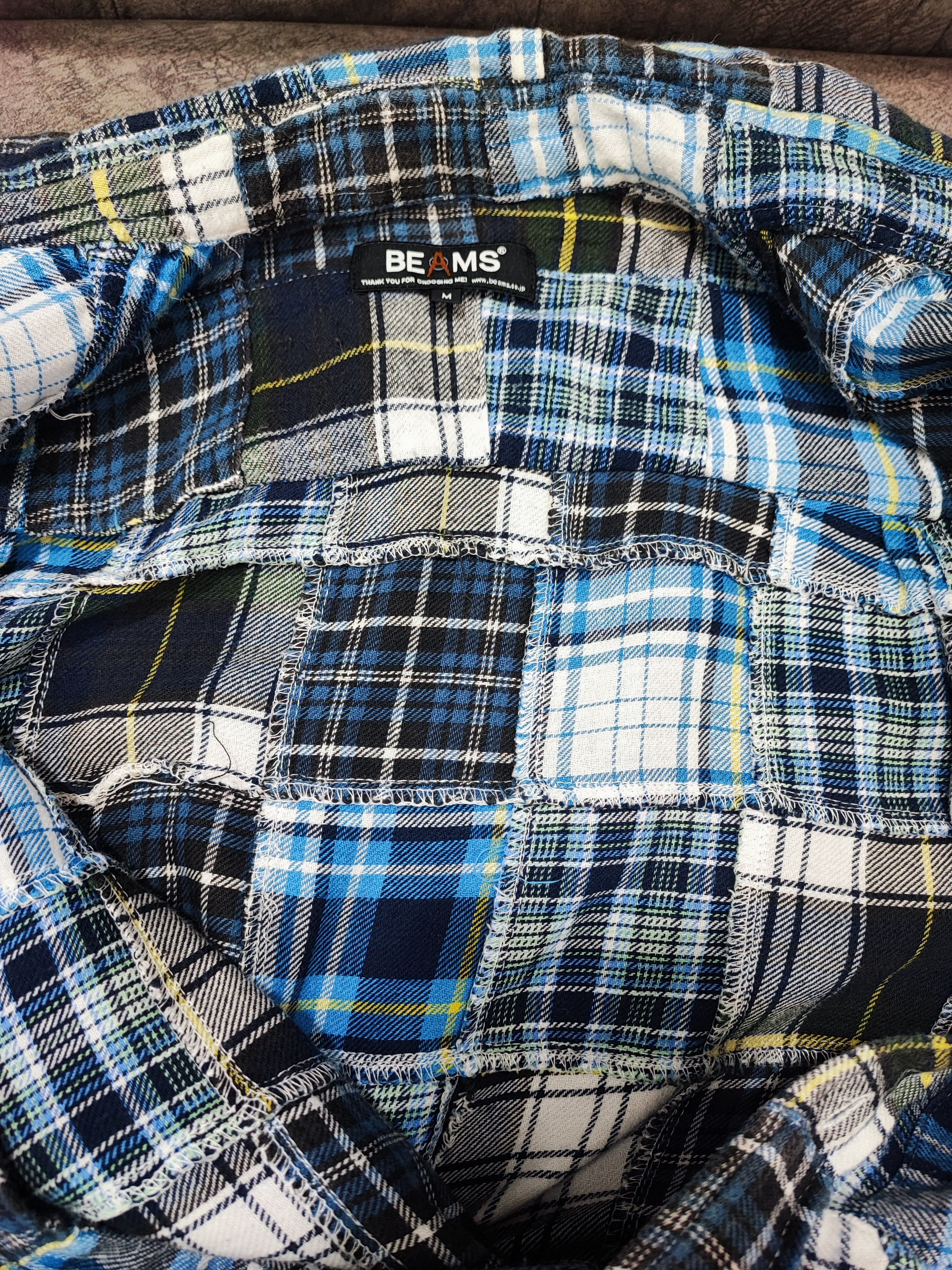 Beams Japan Vintage Beams Button up Patchwork Shirt Size US M / EU 48-50 / 2 - 3 Thumbnail