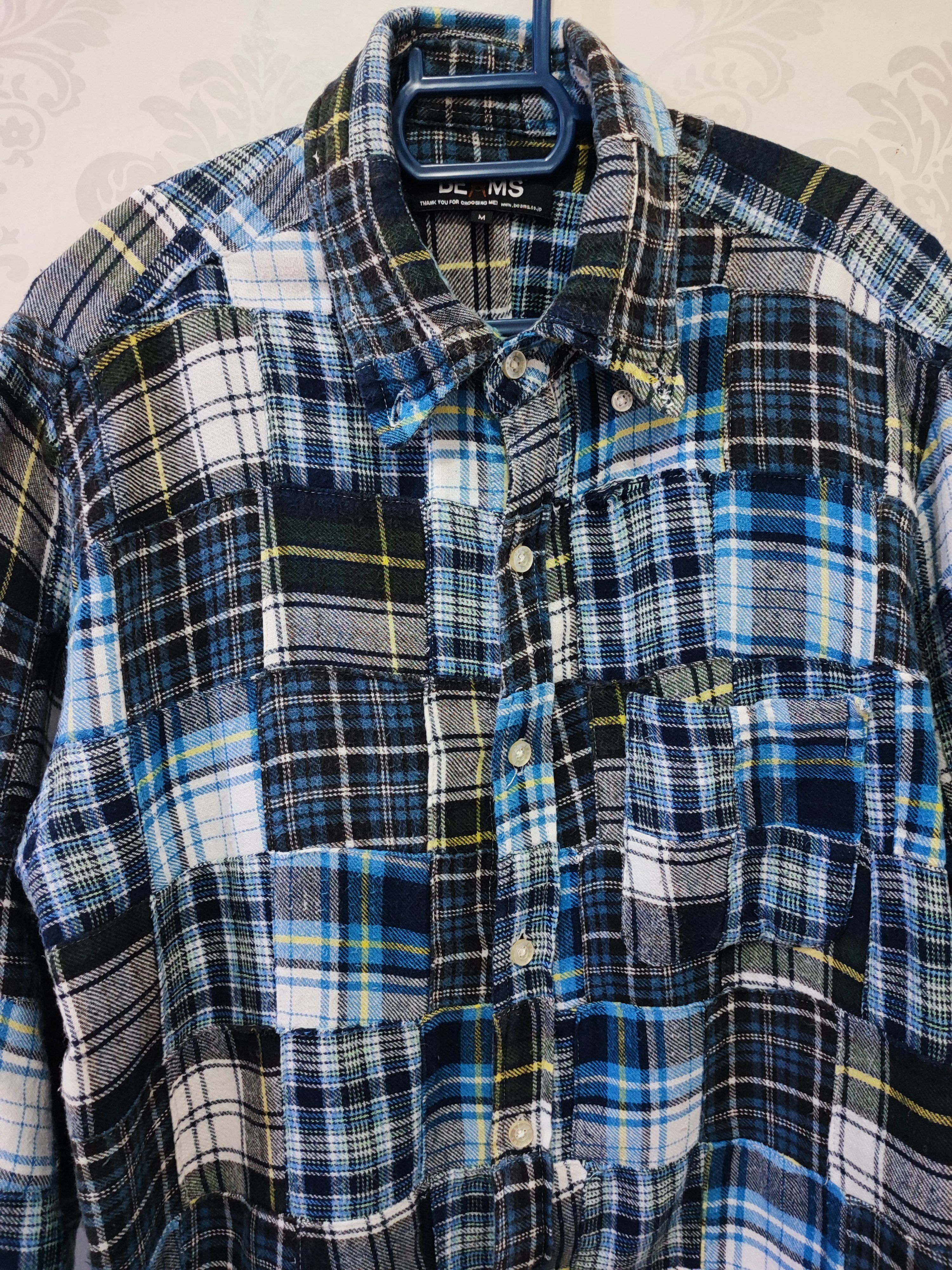 Beams Japan Vintage Beams Button up Patchwork Shirt Size US M / EU 48-50 / 2 - 4 Thumbnail