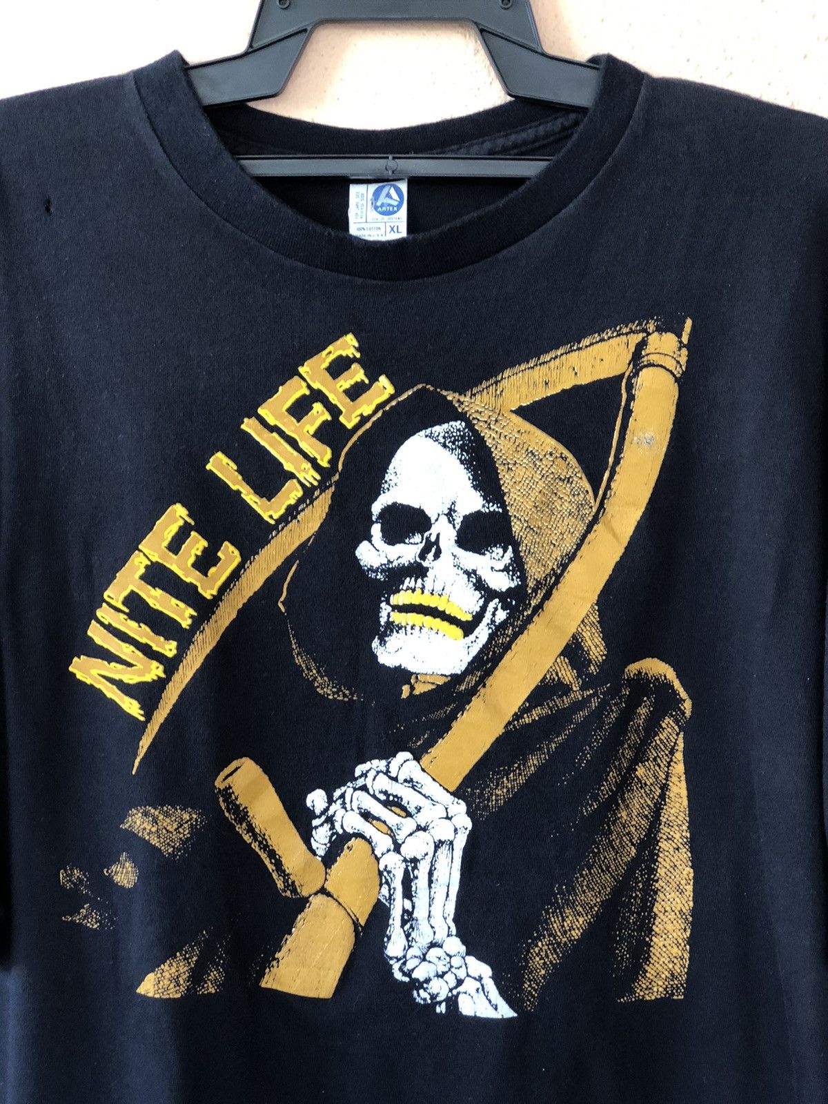 Expert Horror Vintage 80s NITE LIFE Angel Of Death Horror Tee Size US XL / EU 56 / 4 - 2 Thumbnail