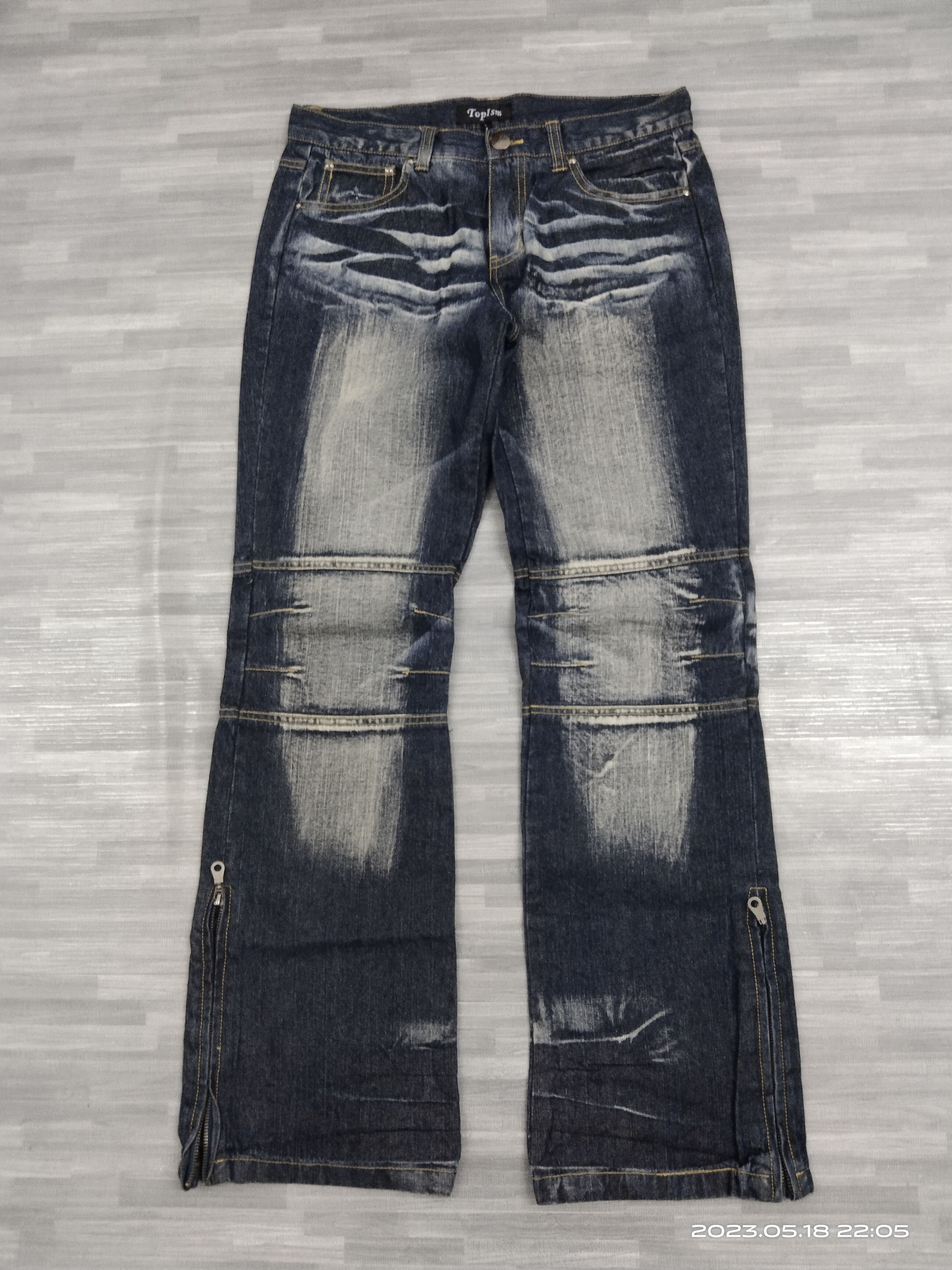 If Six Was Nine FLARE SICK WASHED TOPISM DENIM PANTS Size US 31 - 2 Thumbnail