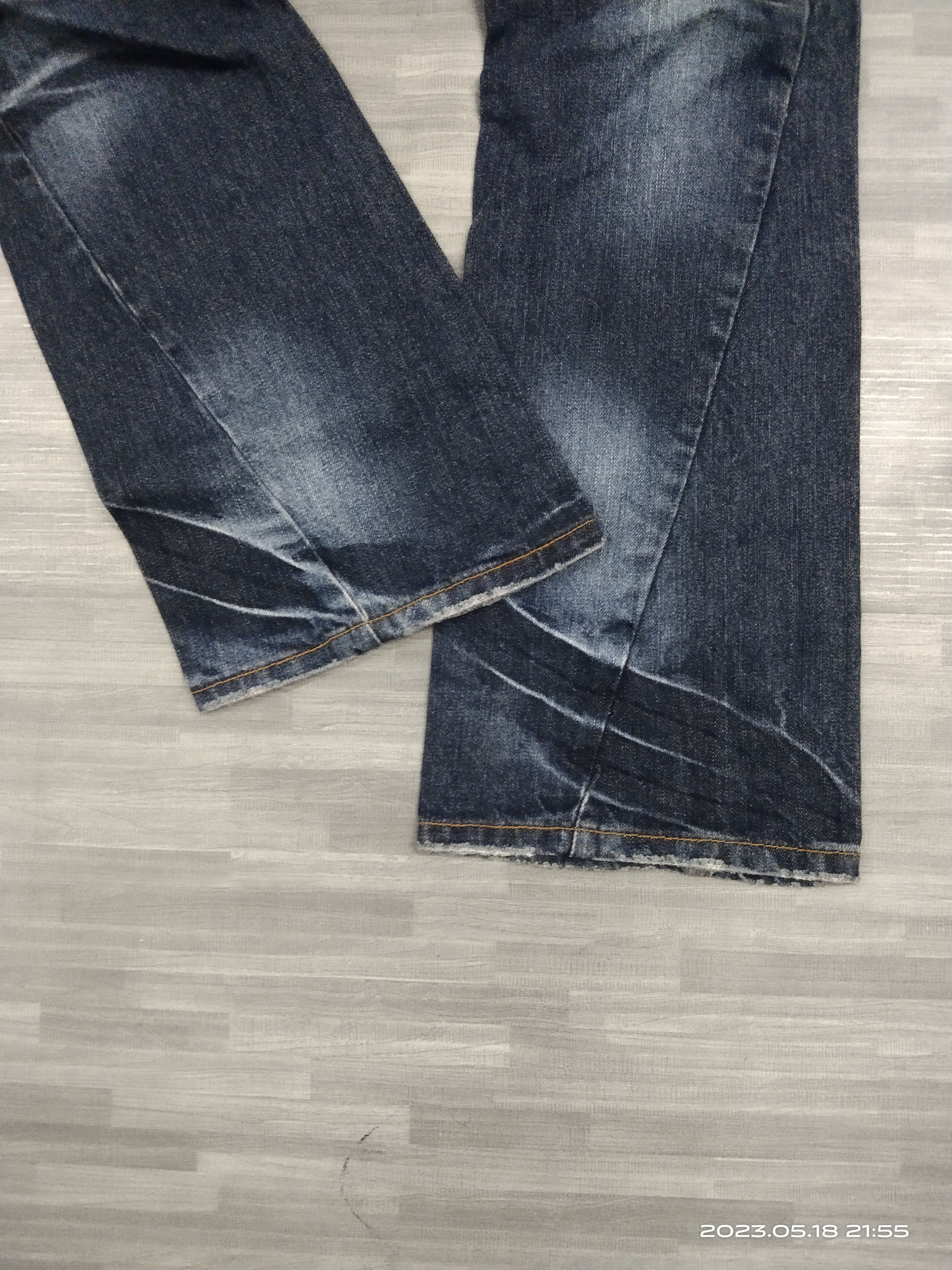 Japanese Brand FLARE TWIST WASHED BLUE NYLAUS DENIM PANTS Size US 29 - 6 Thumbnail