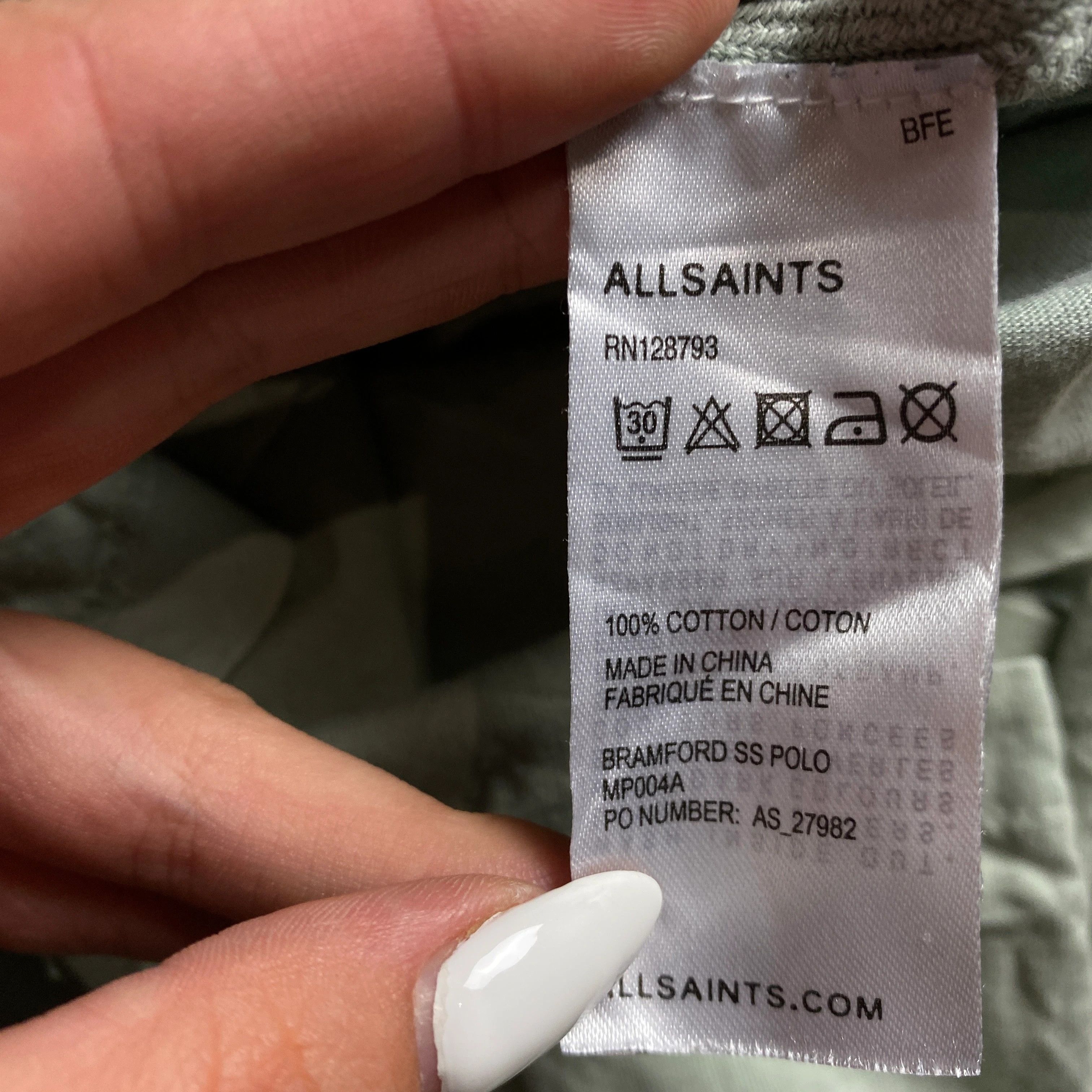 Allsaints Mens Polo T Shirt Allsaints Size L Size US L / EU 52-54 / 3 - 5 Thumbnail