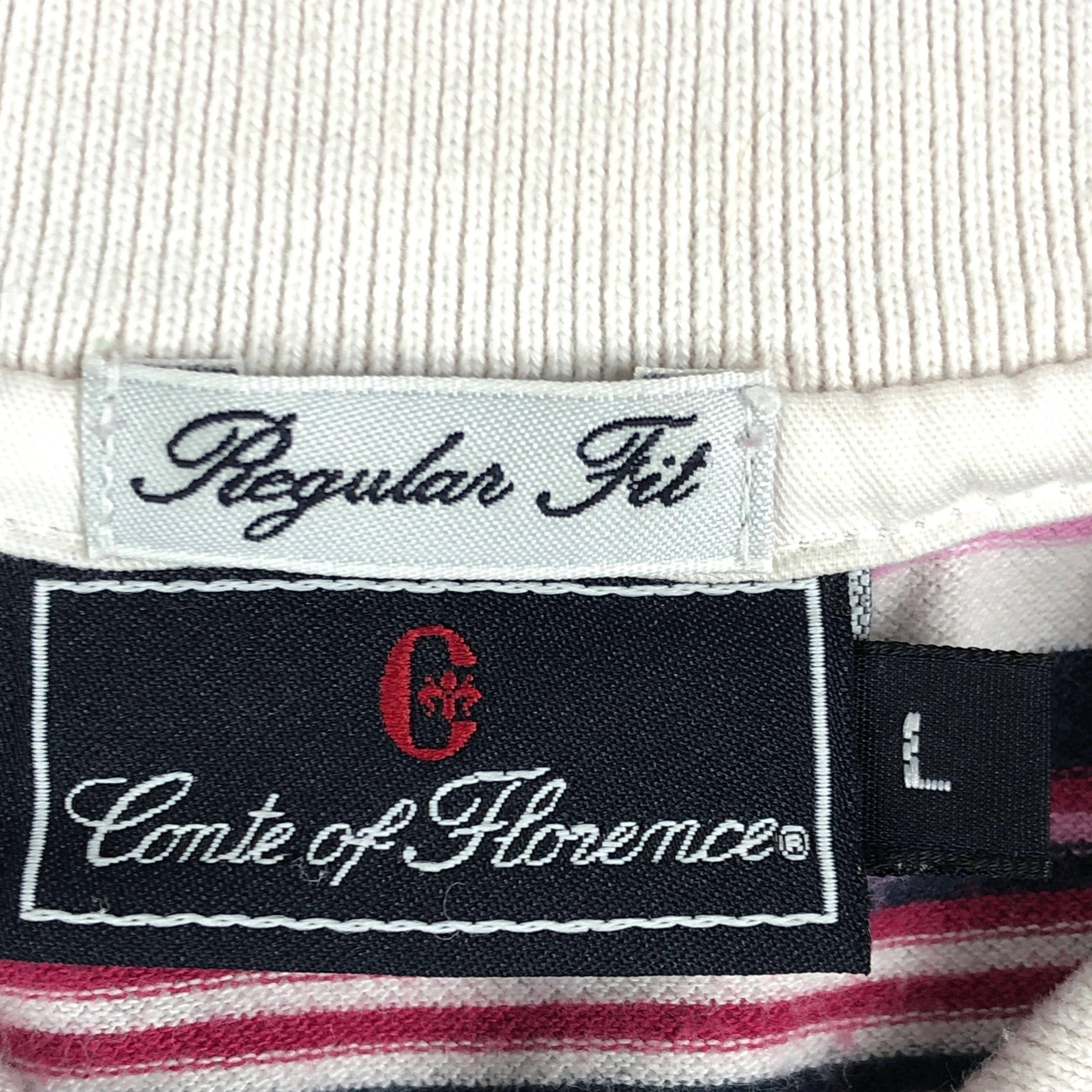 Conte of Florence Mens Polo T Shirt Conte Of Florence Size L Striped Size US L / EU 52-54 / 3 - 6 Thumbnail
