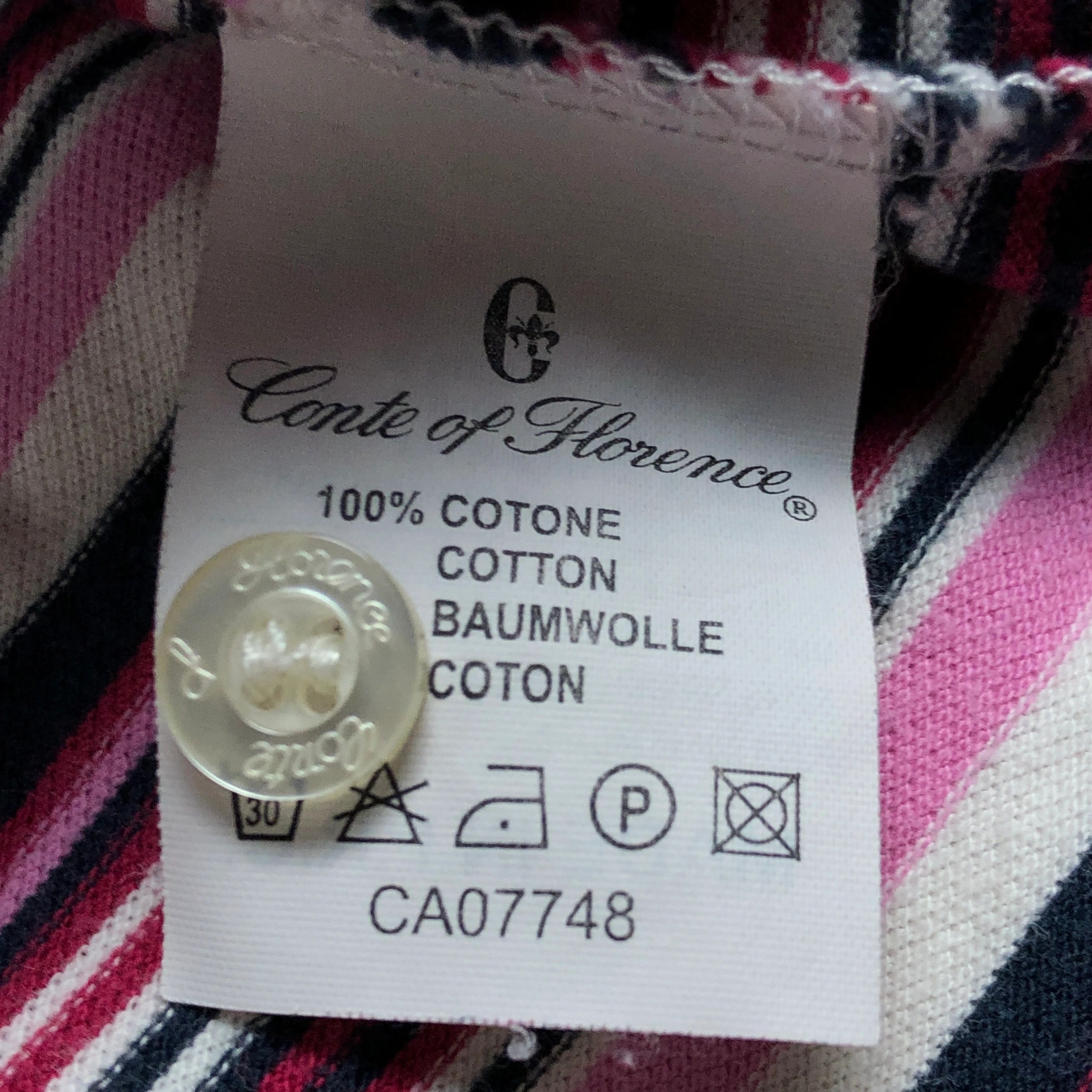 Conte of Florence Mens Polo T Shirt Conte Of Florence Size L Striped Size US L / EU 52-54 / 3 - 7 Thumbnail