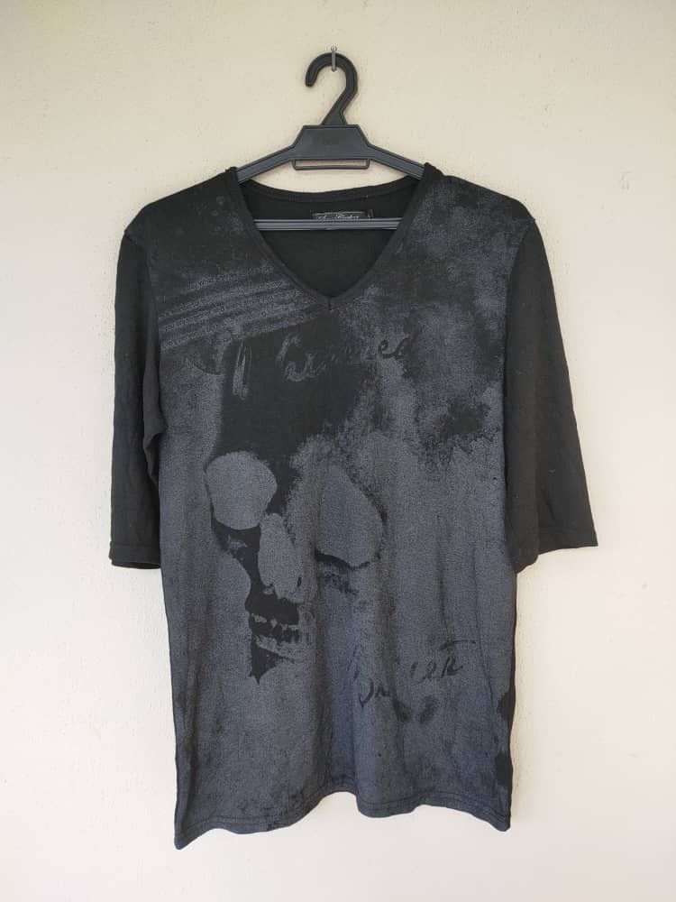 Beauty Beast Overprint Skull Gothic 3Q Sleeve T Size US M / EU 48-50 / 2 - 1 Thumbnail