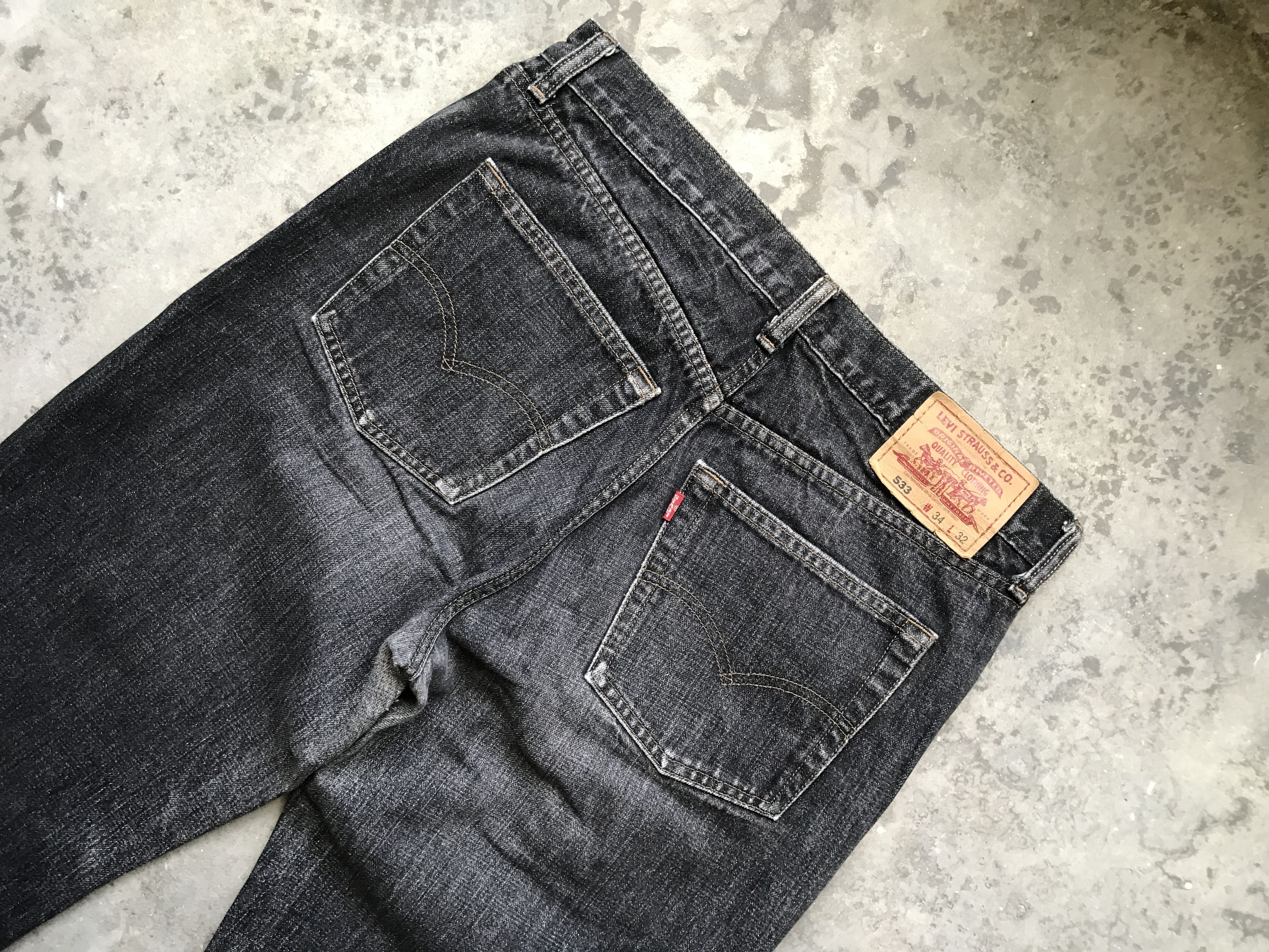 Levi's VLEV64 - Levis 533 Black Jeans Size US 33 - 9 Thumbnail