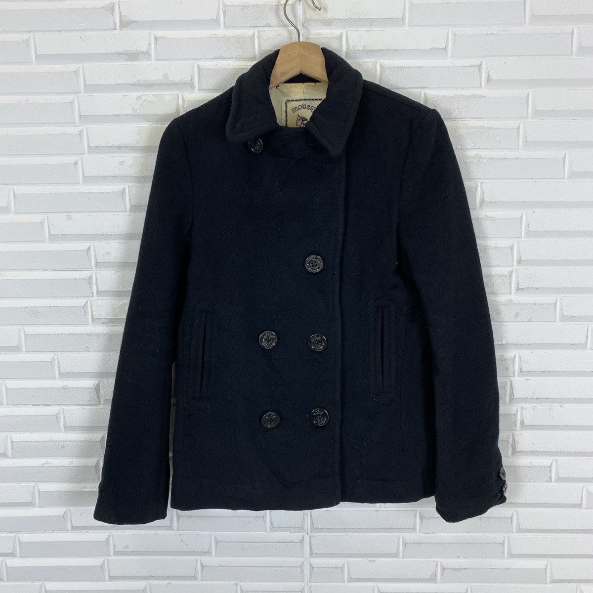 MOUSSY 🔥LAST PRICE🔥 Moussy Double Breasted Wool Pea Coat Size XS / US 0-2 / IT 36-38 - 2 Thumbnail