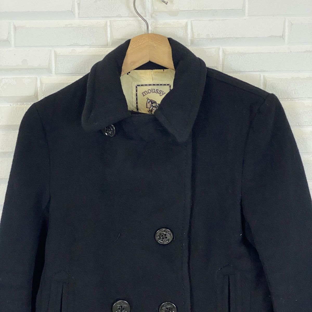MOUSSY 🔥LAST PRICE🔥 Moussy Double Breasted Wool Pea Coat Size XS / US 0-2 / IT 36-38 - 4 Thumbnail