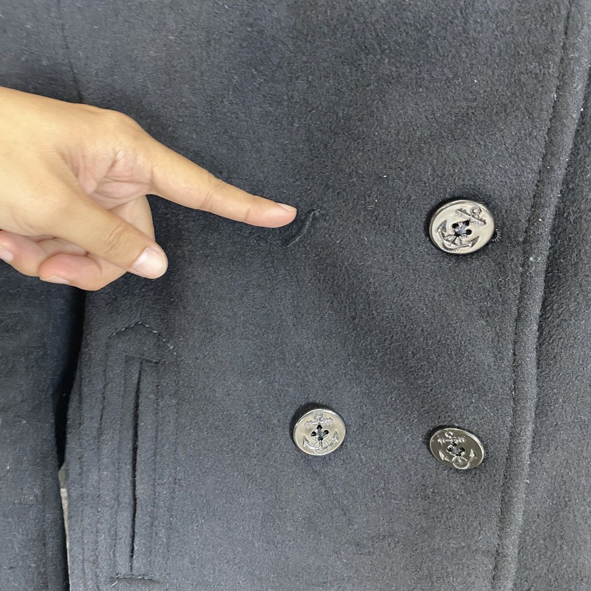 MOUSSY 🔥LAST PRICE🔥 Moussy Double Breasted Wool Pea Coat Size XS / US 0-2 / IT 36-38 - 10 Thumbnail