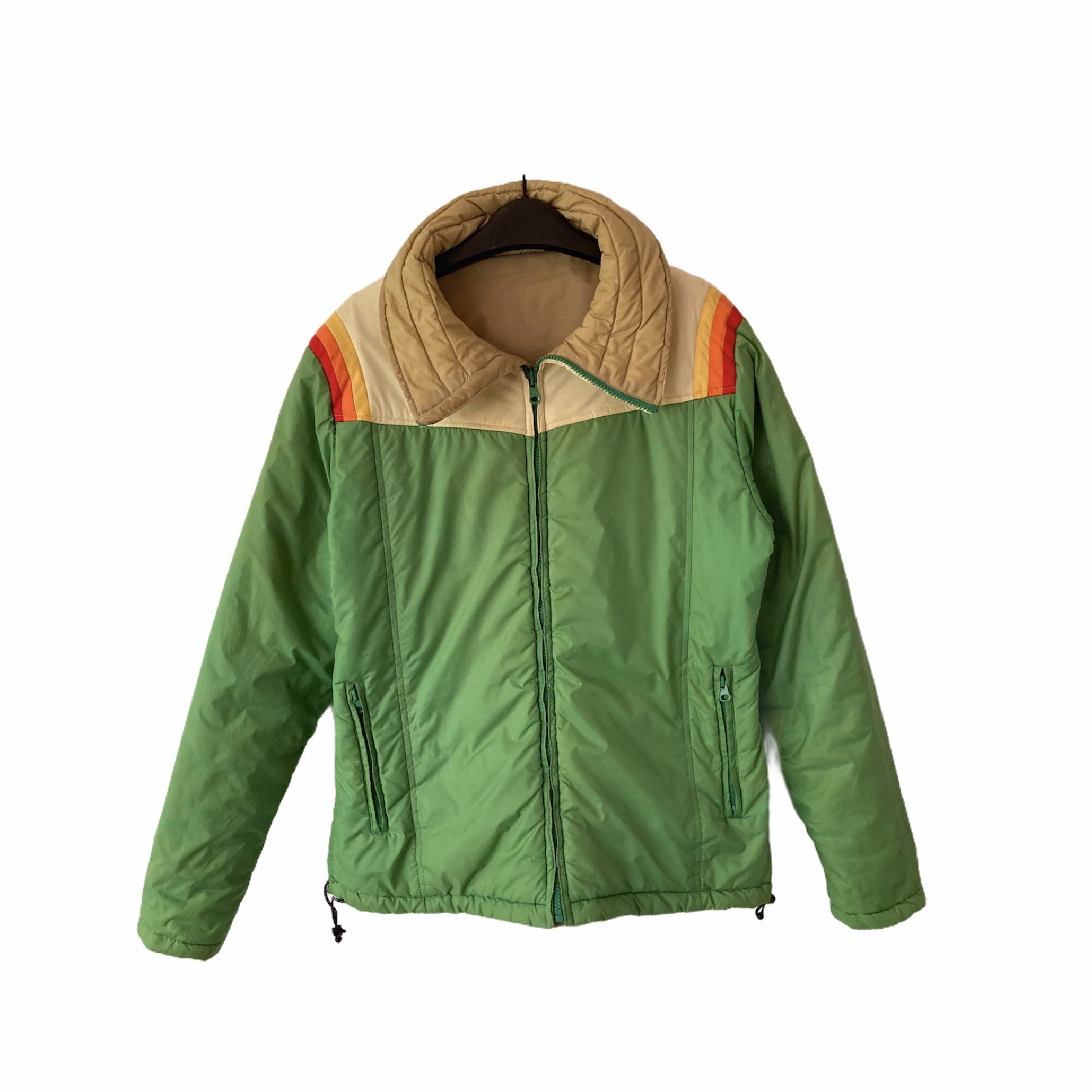 image of Outdoor Style Go Out Cross Fader Reversible Light Jacket in Green/Brown, Men's (Size Large)