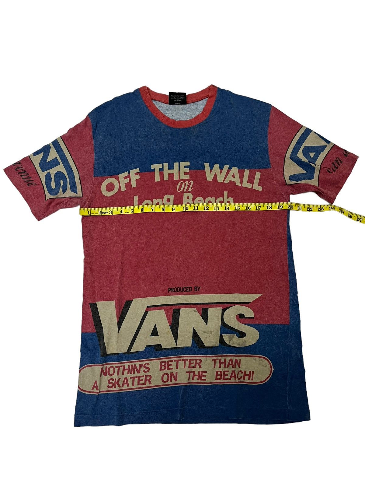 Vintage Vans Off The Wall On Long Beach full print t shirt