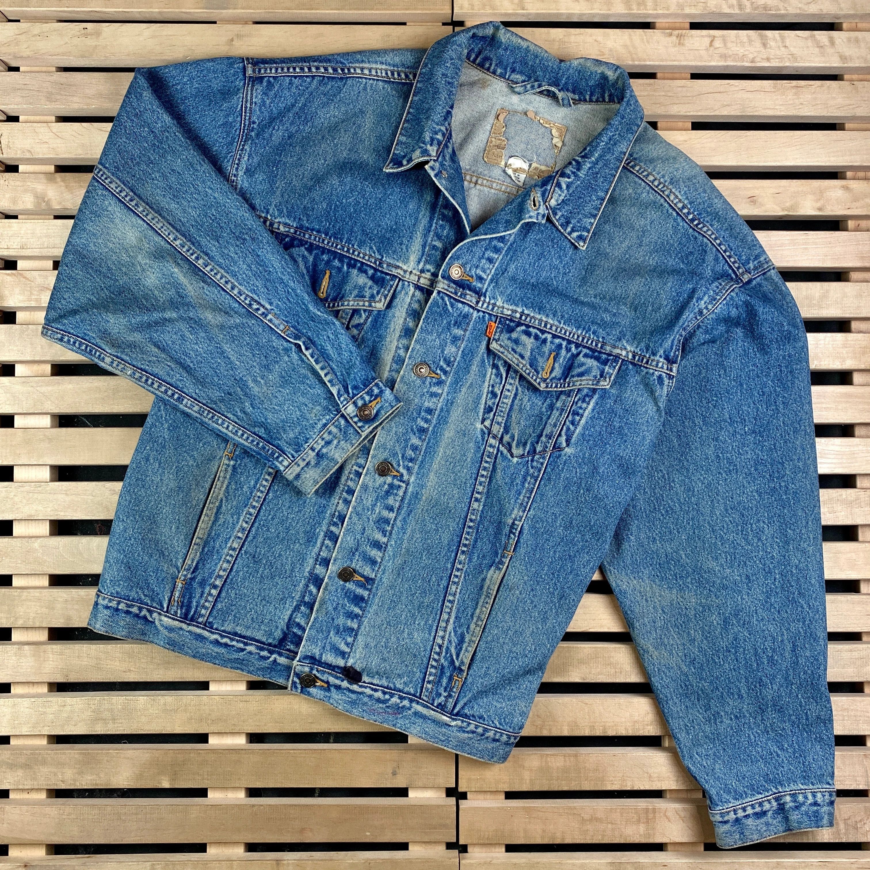 Levi's × Levi's Vintage Clothing × Vintage Mens Denim Bomber Jacket Levis Vintage Size XL Size US XL / EU 56 / 4 - 1 Thumbnail