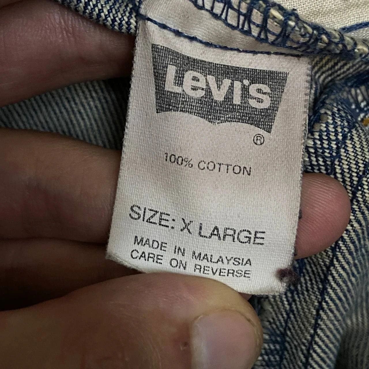 Levi's × Levi's Vintage Clothing × Vintage Mens Denim Bomber Jacket Levis Vintage Size XL Size US XL / EU 56 / 4 - 8 Thumbnail