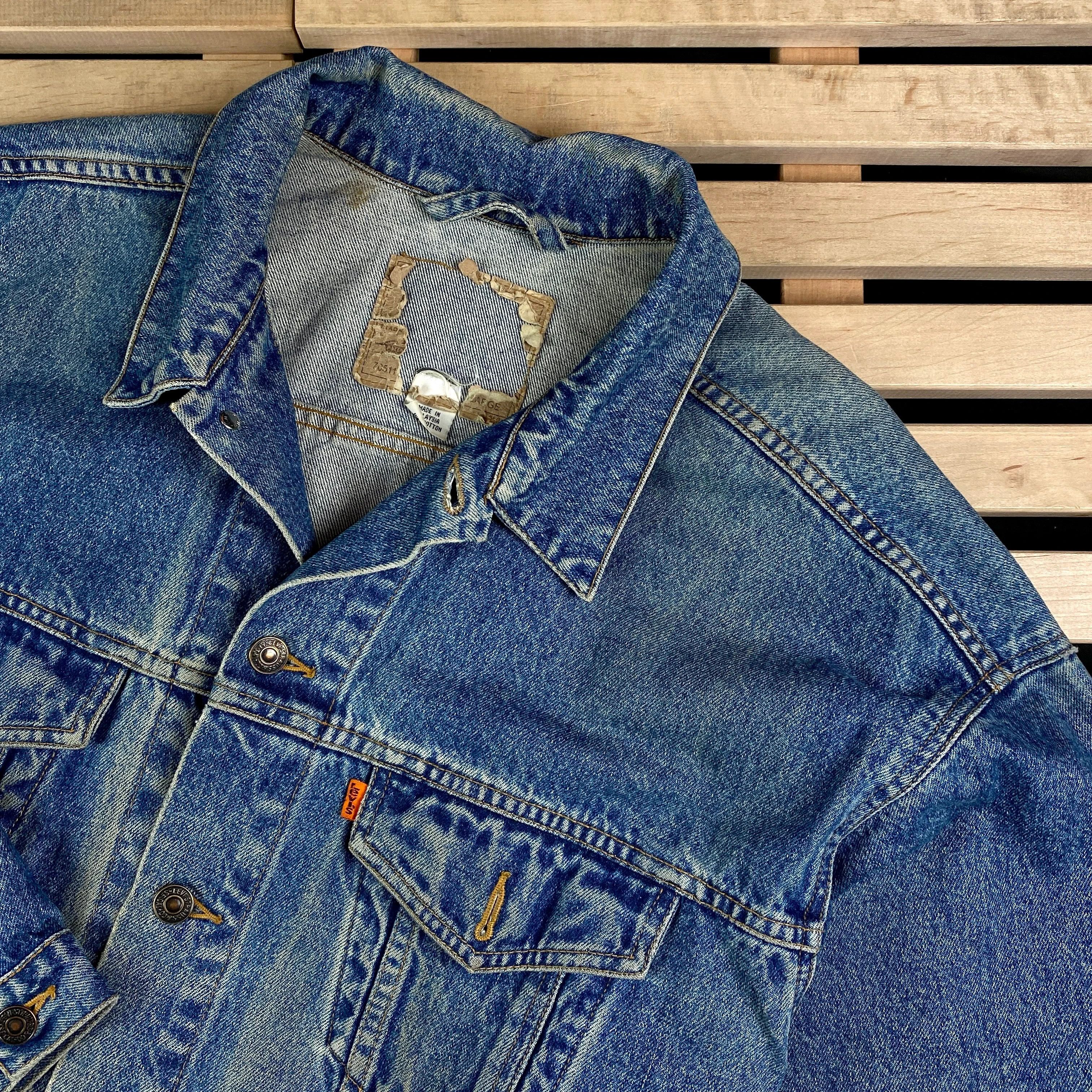 Levi's × Levi's Vintage Clothing × Vintage Mens Denim Bomber Jacket Levis Vintage Size XL Size US XL / EU 56 / 4 - 2 Thumbnail