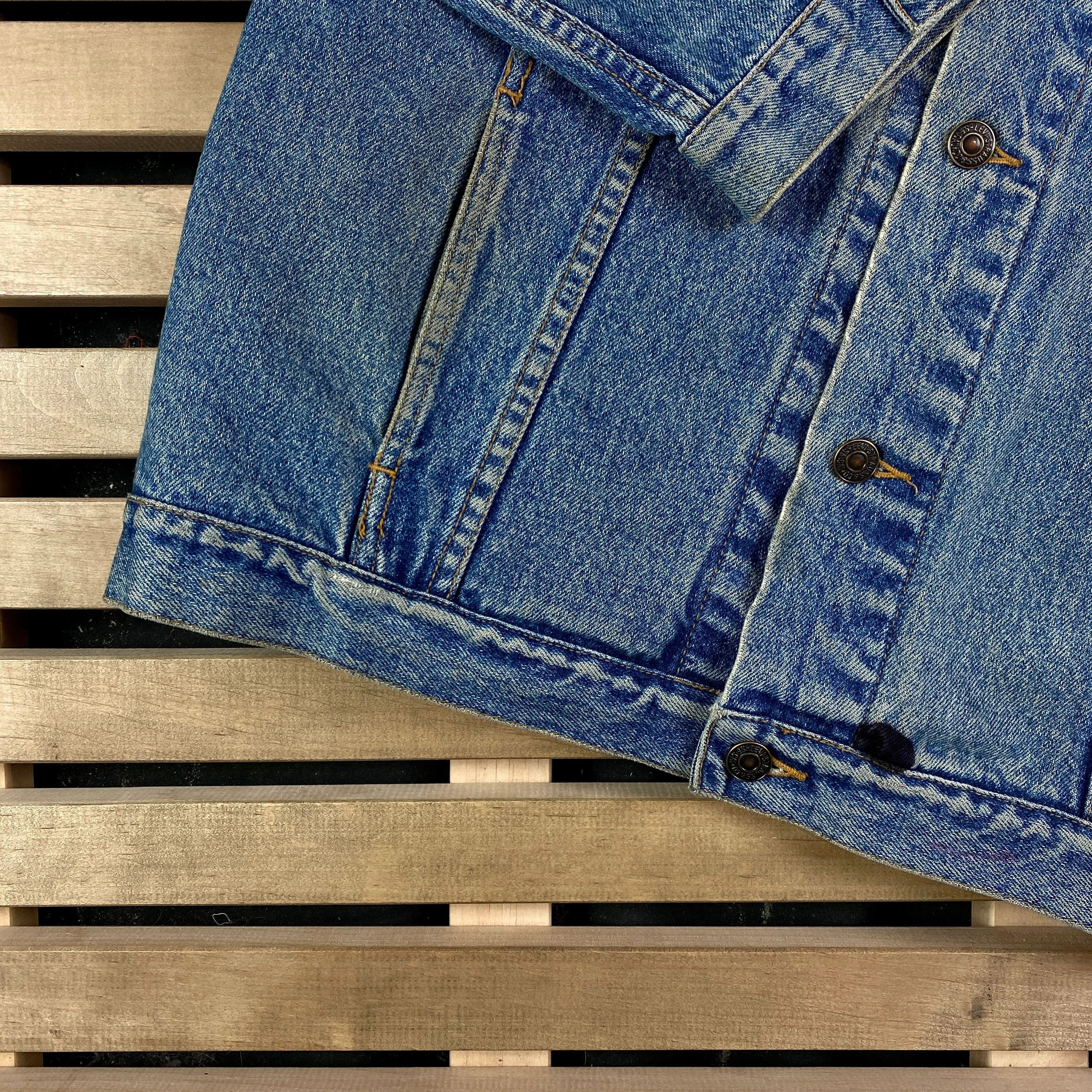 Levi's × Levi's Vintage Clothing × Vintage Mens Denim Bomber Jacket Levis Vintage Size XL Size US XL / EU 56 / 4 - 3 Thumbnail