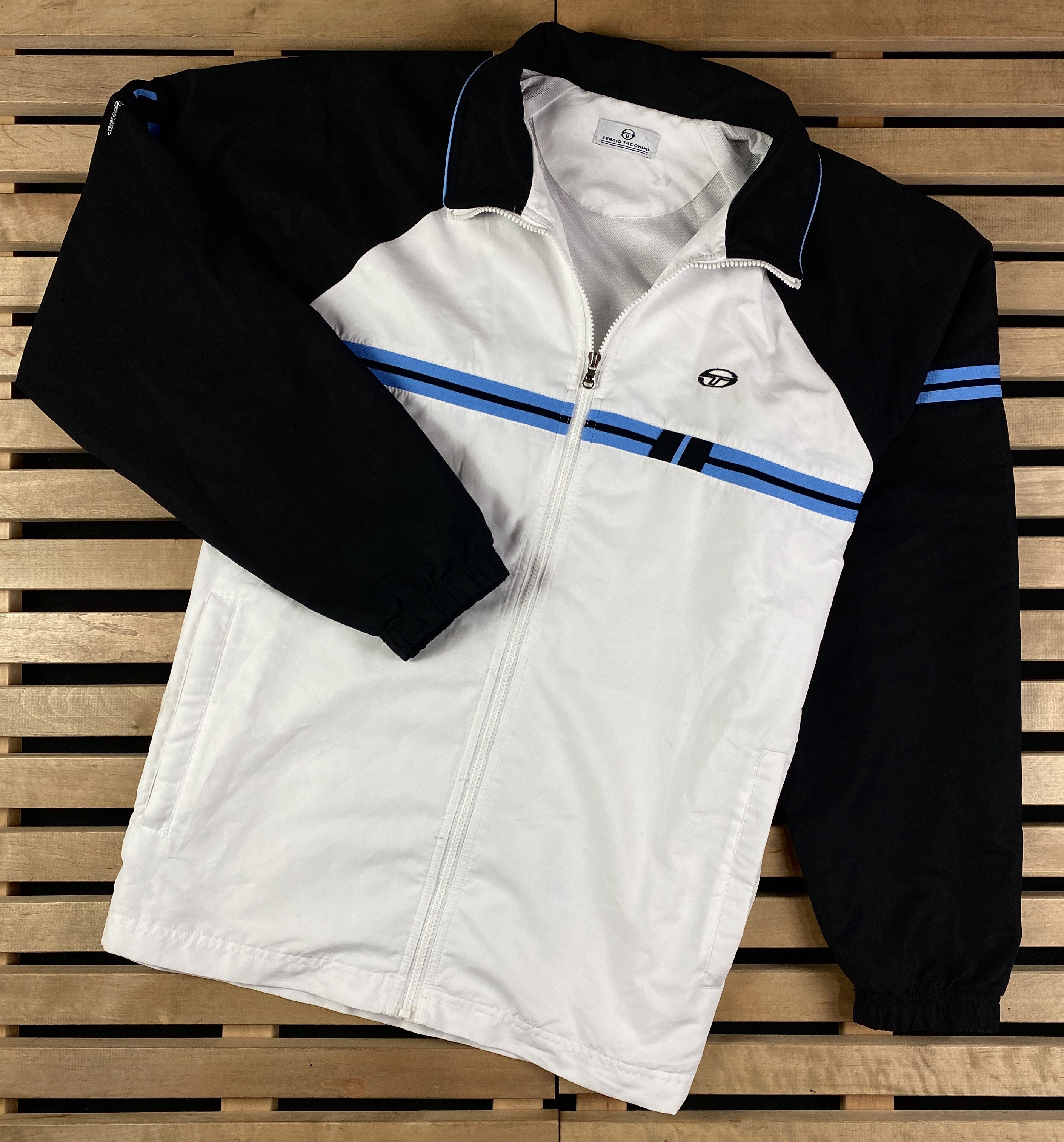 Sergio Tacchini × Vintage Mens Bomber Jacket Sergio Tacchini Vintage Size XL Size US XL / EU 56 / 4 - 1 Thumbnail