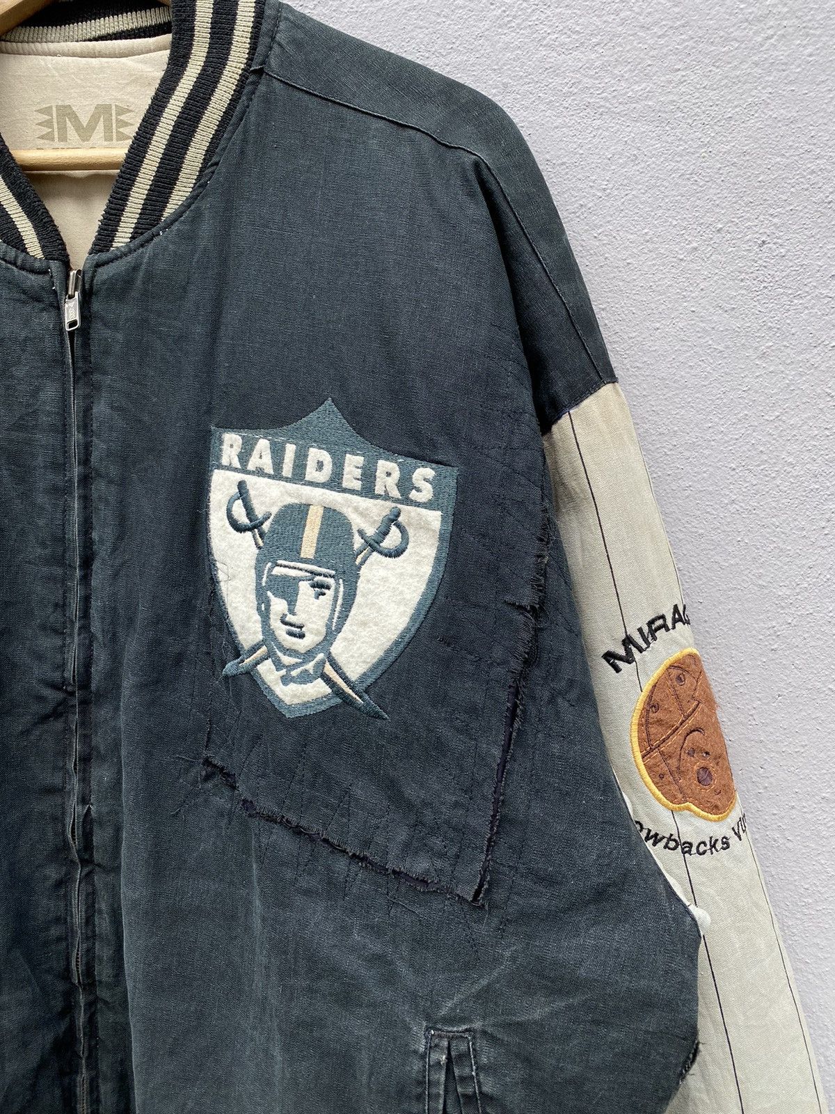 NFL Vintage Rare Oakland RAIDERS by MIRAGE Reversible NFL Bomber Size US XXL / EU 58 / 5 - 6 Thumbnail