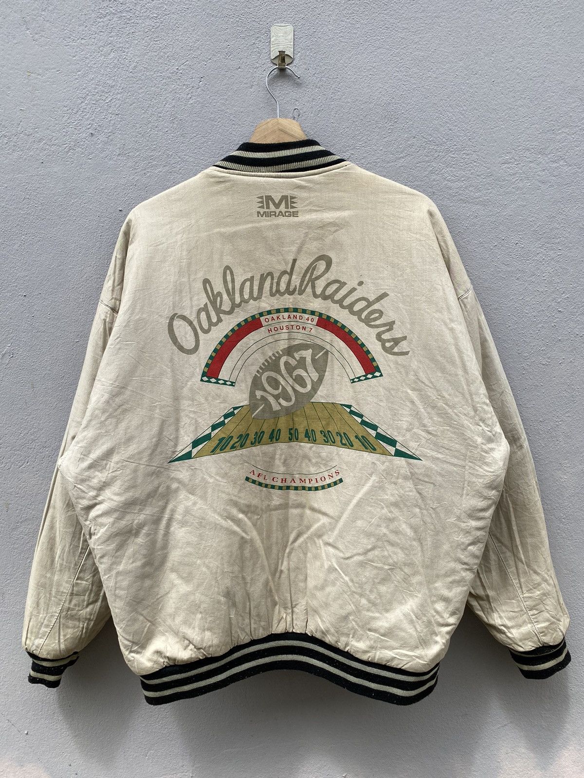 NFL Vintage Rare Oakland RAIDERS by MIRAGE Reversible NFL Bomber Size US XXL / EU 58 / 5 - 17 Thumbnail